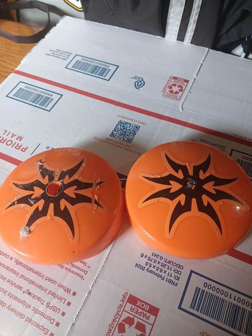 ORANGE #2 HOT WHEELS FOG LAMP COVERS BARBIE and BOY POWER WHEELS JEEP WRANGLERS