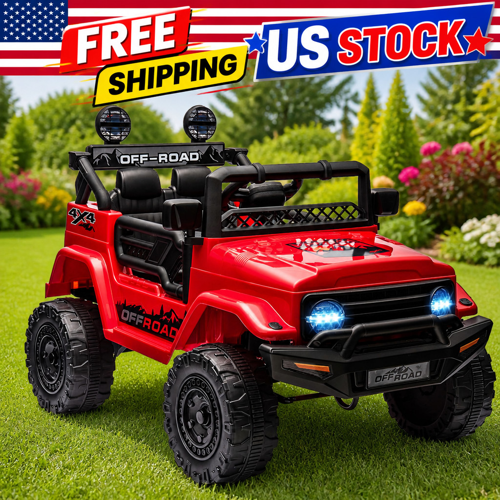 12V Electric Truck for Kids – Remote Control Car with Spring Suspension Ride-On