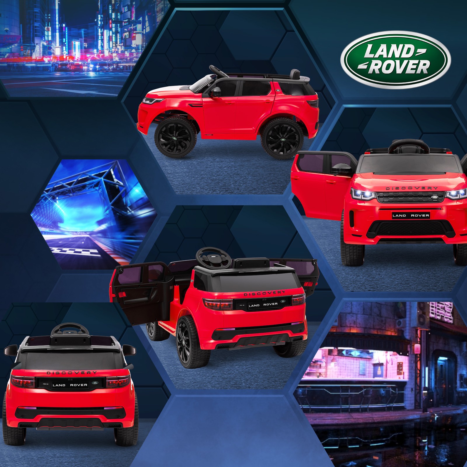 Land Rover Licensed 12V Kids Ride on Car w/ Soft Start, Red