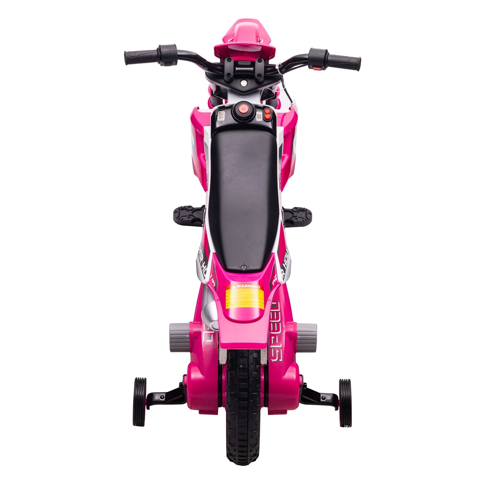 TOBBI Electric 12V Kids Ride On Motorcycle Dirt Bike w/ Training Wheels,2 Speeds