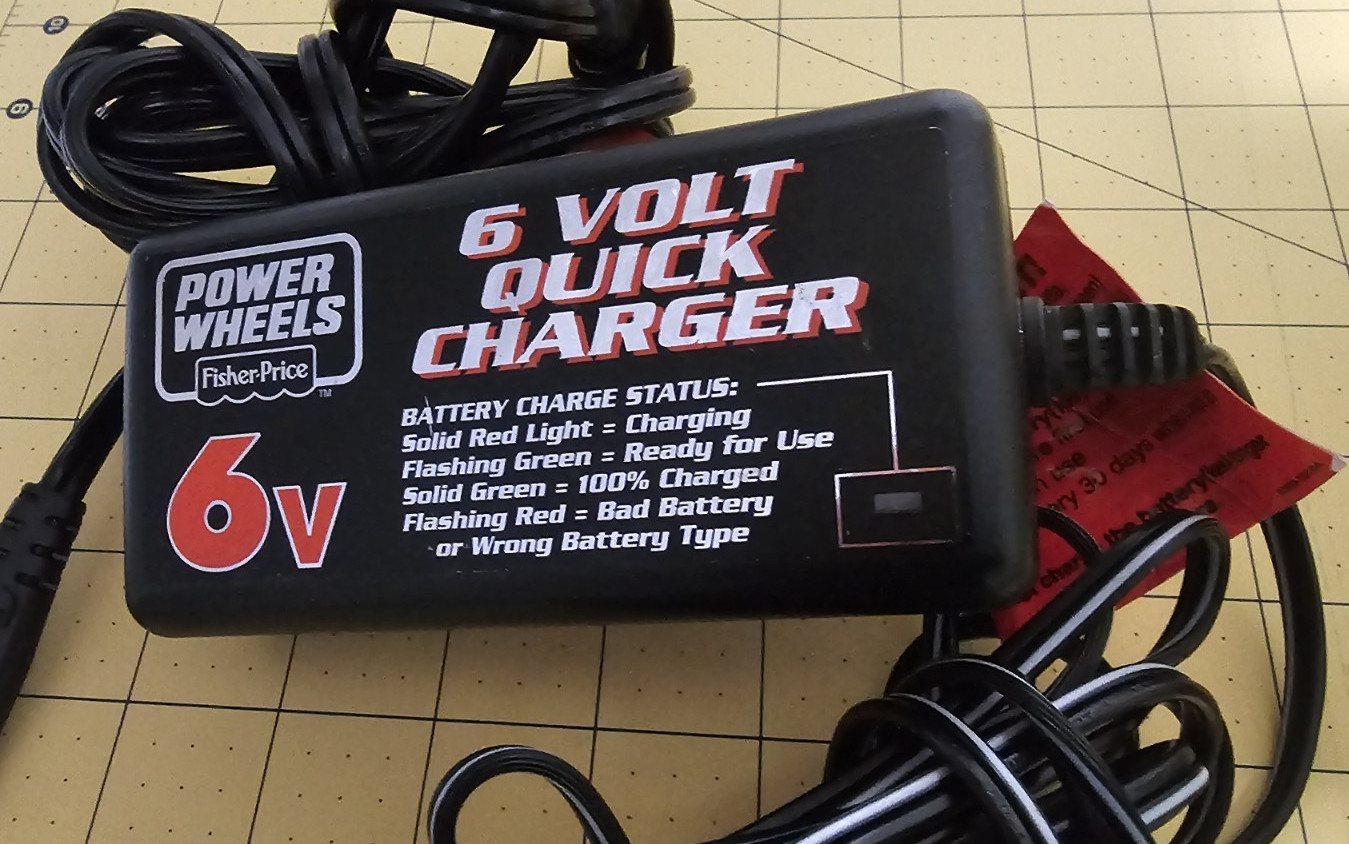 POWER WHEELS FISHER PRICE 6 VOLT QUICK BATTERY 6V 2.5A FAST CHARGER 00801-1484