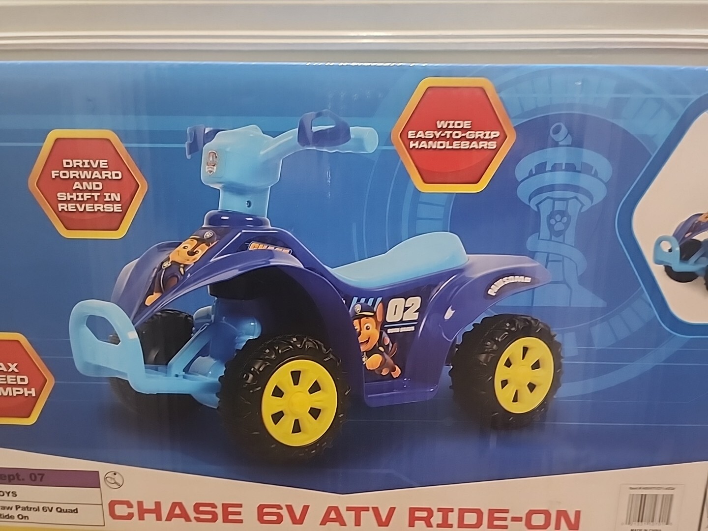 NEW PAW PATROL CHASE 6V QUAD FOR KIDS – POWERFUL AND SAFE RIDE ON TOY AGES 2 – 6
