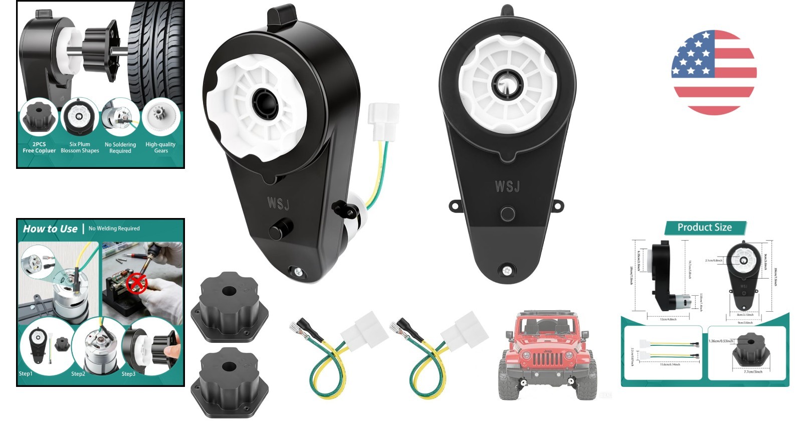 High Torque 24V Motor Upgrade Kit for Kids’ Cars – 40000 RPM RS555 Performance