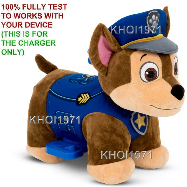 WALL charger AC adapter FOR 19089 Huffy PAW Patrol Chase Plush ride on Nick 6V