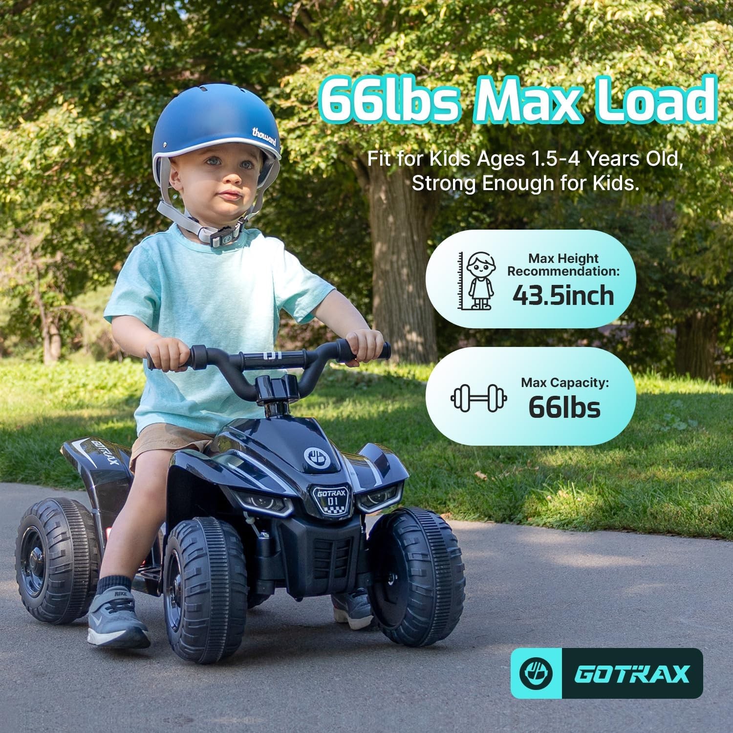 Gotrax RT1 Ride on Toy Toddlers 12V 80 Min 1.5 MPH