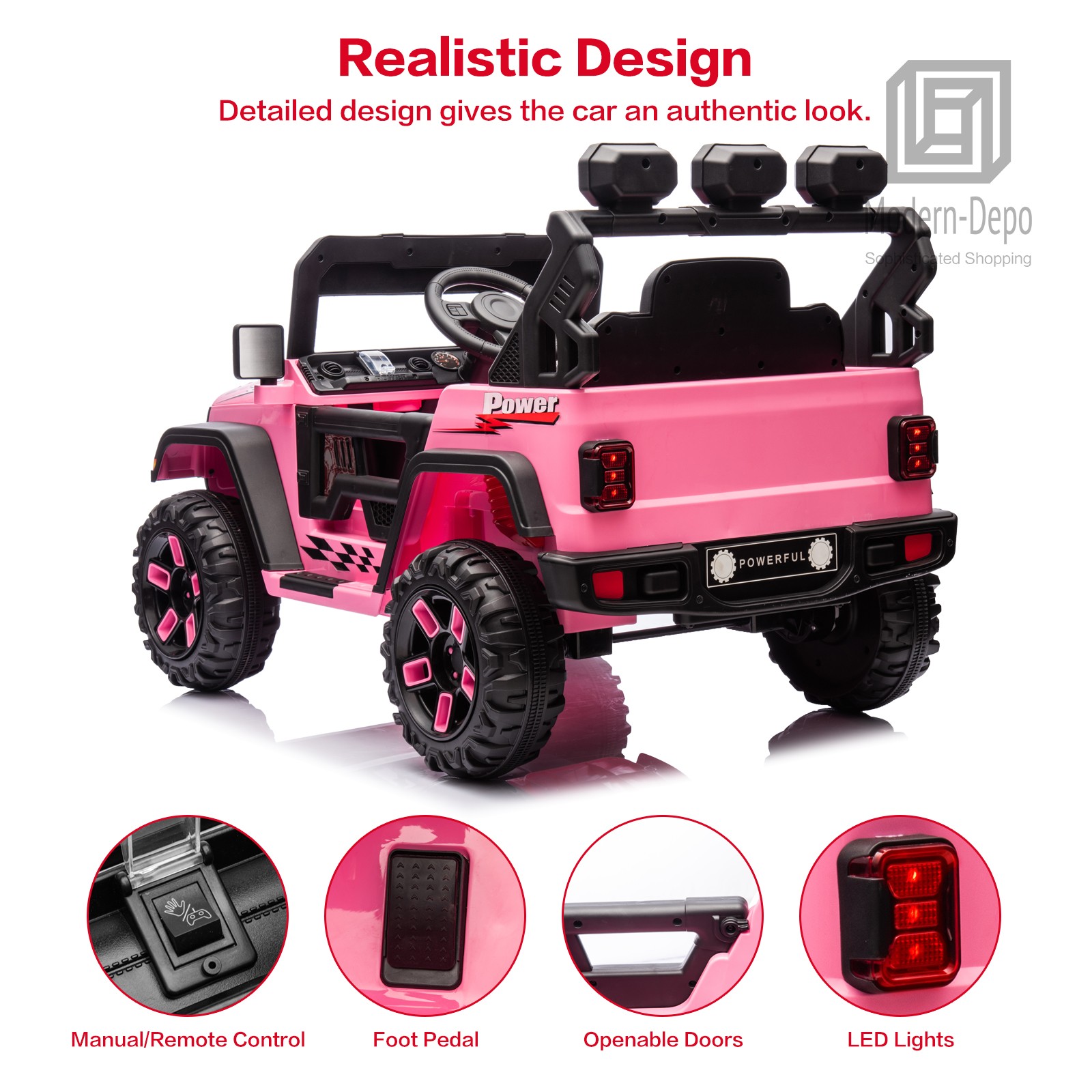 12V Electric Kids Ride On Truck W/ Remote Control DIY Sticker 2 Motor MP3 Player