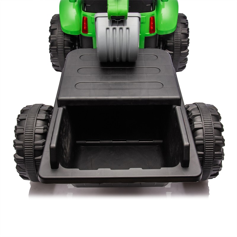 24V Ride On Tractor Toy w/ 4-in-1 Construction Attachments 3-Speed Aged Around 5