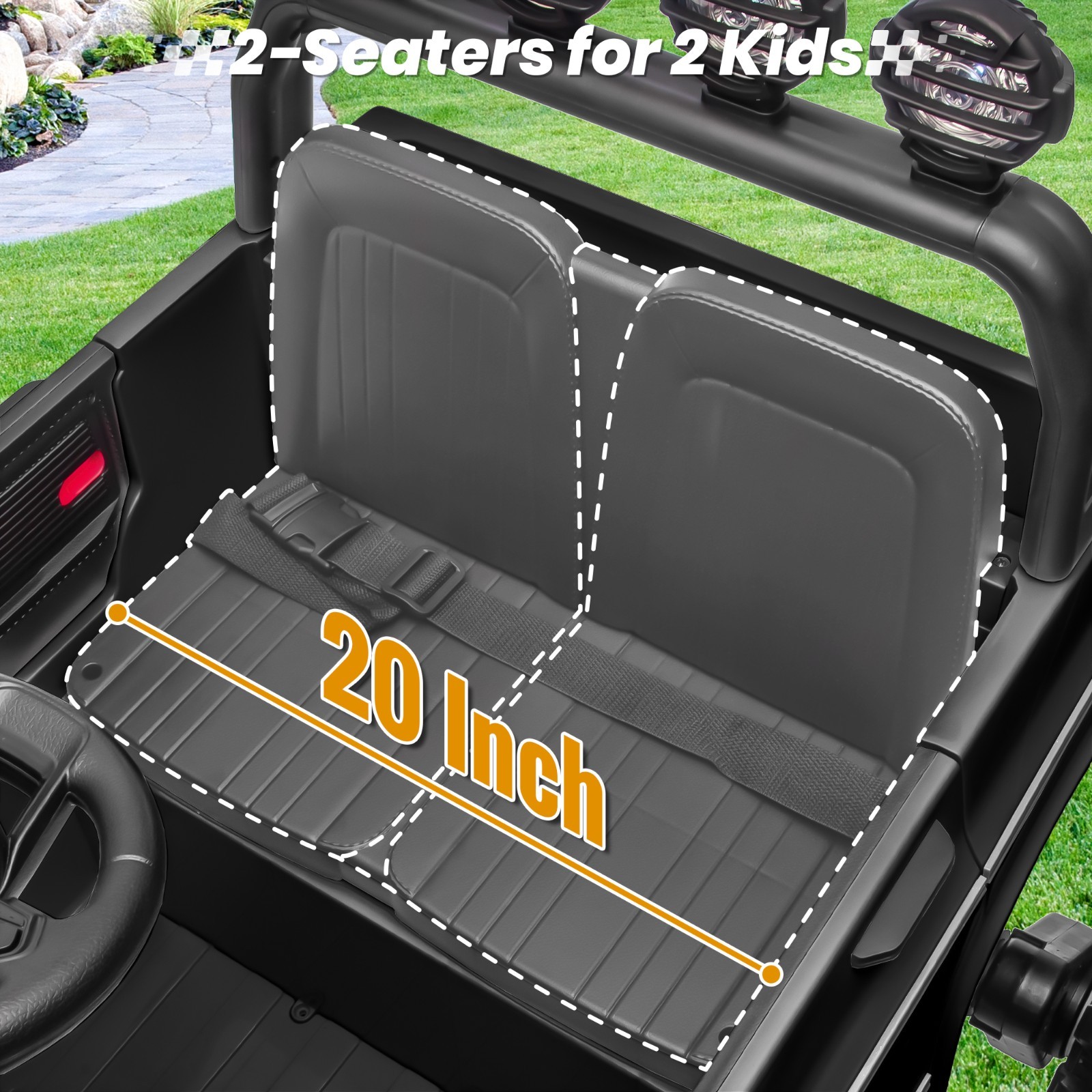 Kids Electric Ride On Truck Chevrolet Cheyenne 24V Remote Bluetooth LED Black
