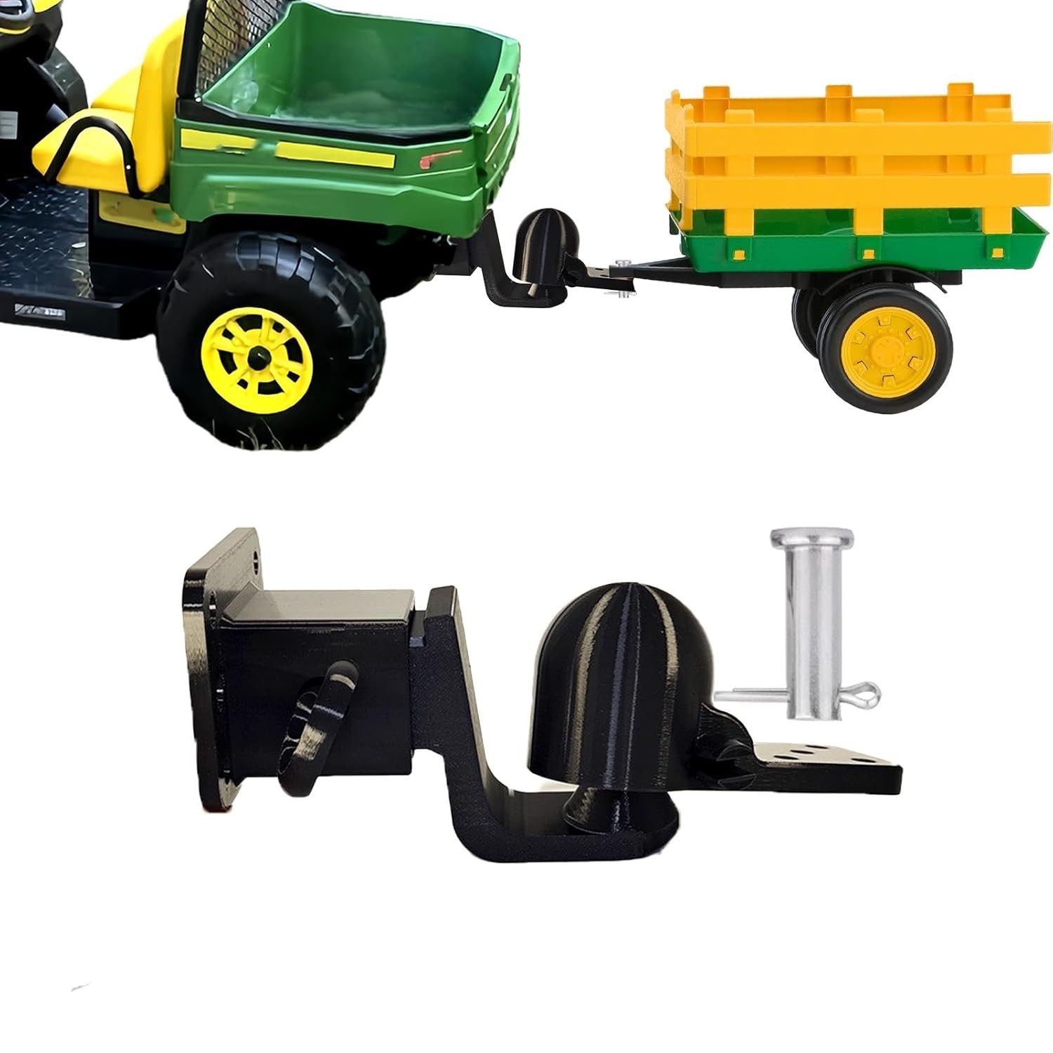 Universal Kids Ride On Trailer Hitch Adapter Power Wheels 3/8 Inch 8 Inch Jack