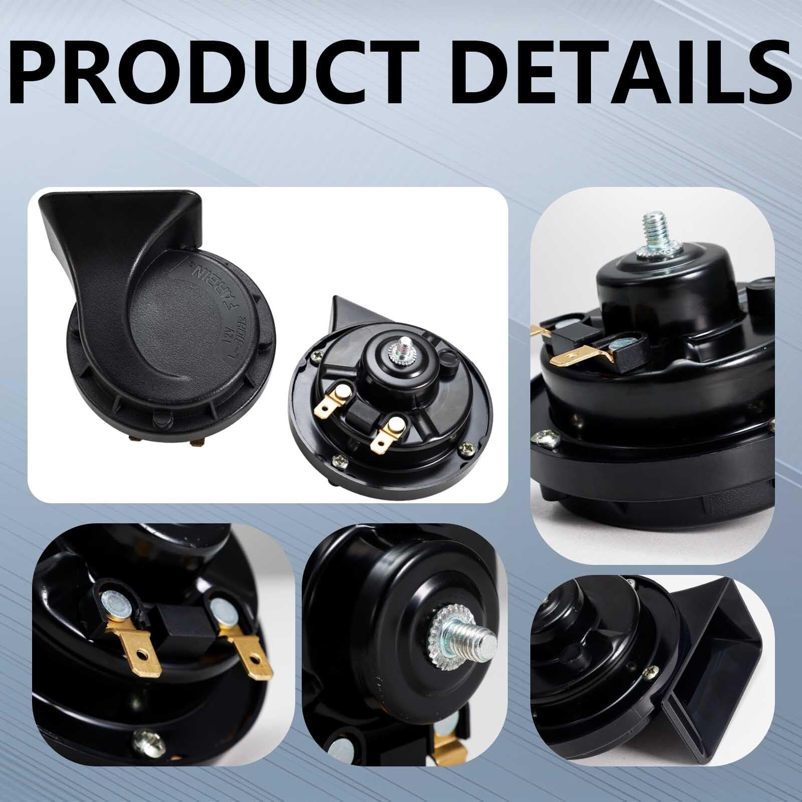 Snail Electric Horn Universal Fit for Car12V Black Train Horn for MotorcycleW…