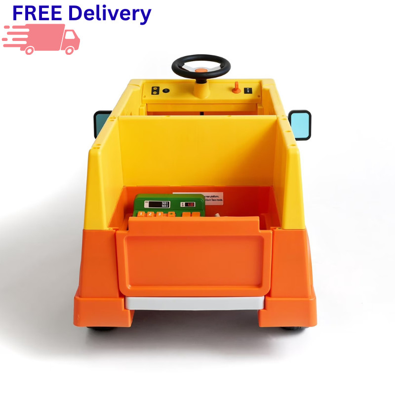 12V Kids Ride On Taco Truck Car w/ Remote Electric Toy Food Truck Vehicle
