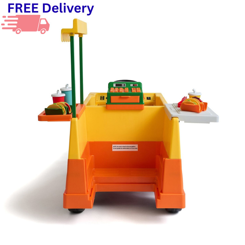 12V Kids Ride On Taco Truck Car w/ Remote Electric Toy Food Truck Vehicle