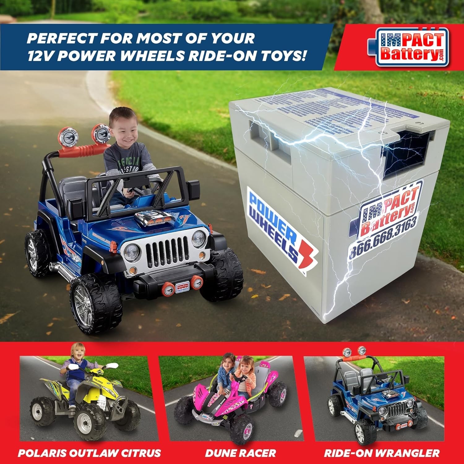 12V Lead-Acid AGM Battery for Power Wheels – Long Lasting & Reliable Ride-On Toy