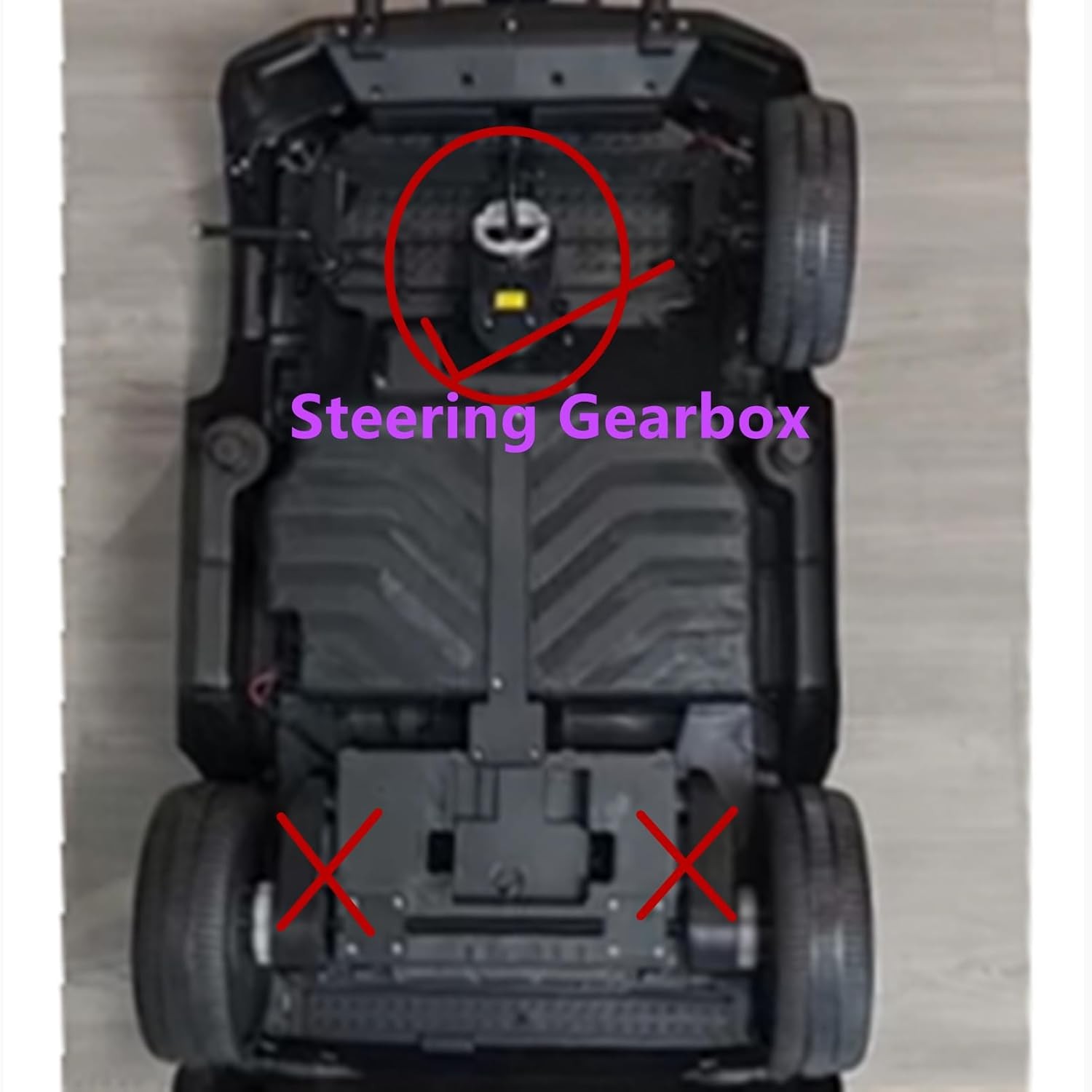 24V 390 Children Electric Car Steering Gearbox with 24 Volt Steering Motor