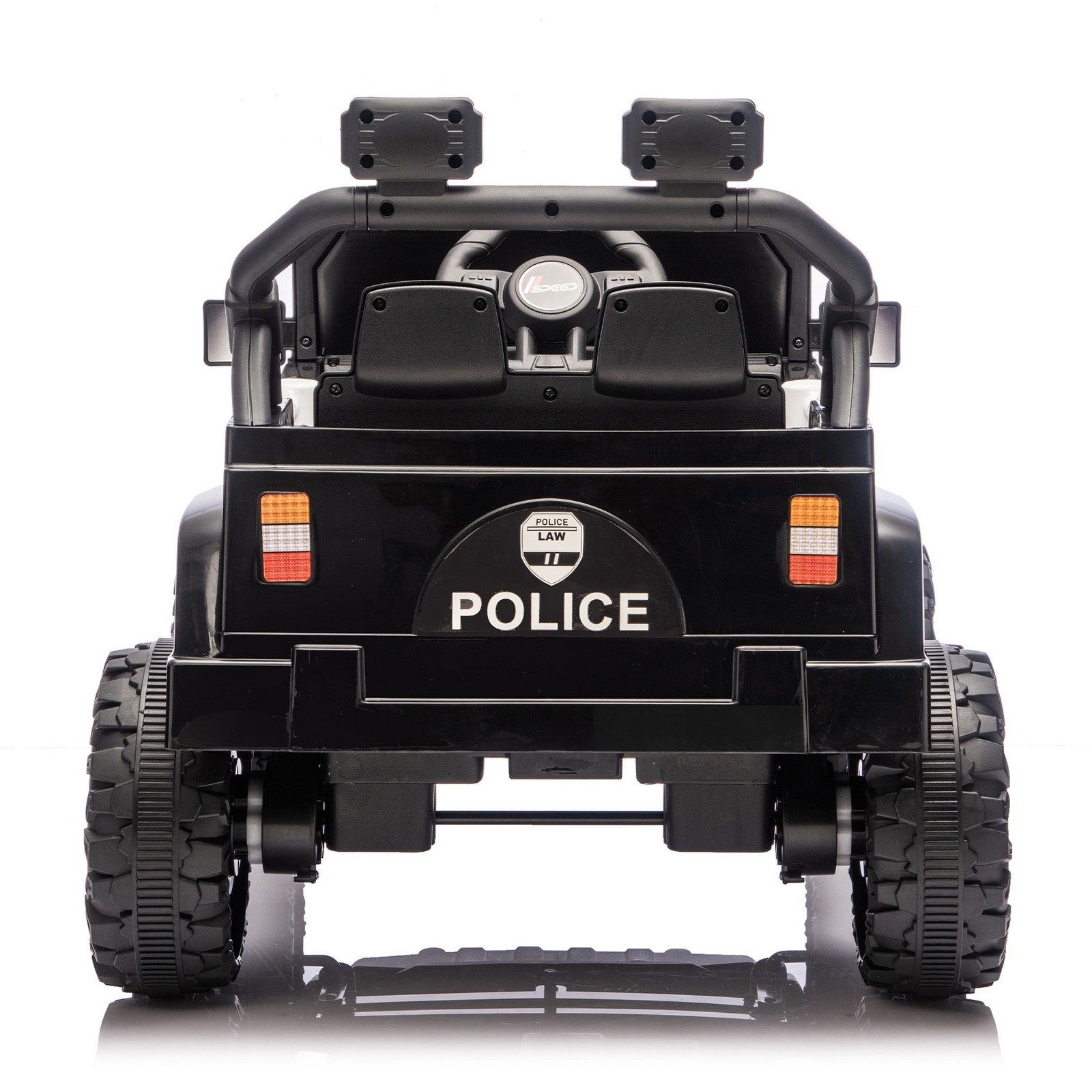 DualMotor 4.5Ah Toddlers Kids Ride on Police Car Parents Control LED Light Music