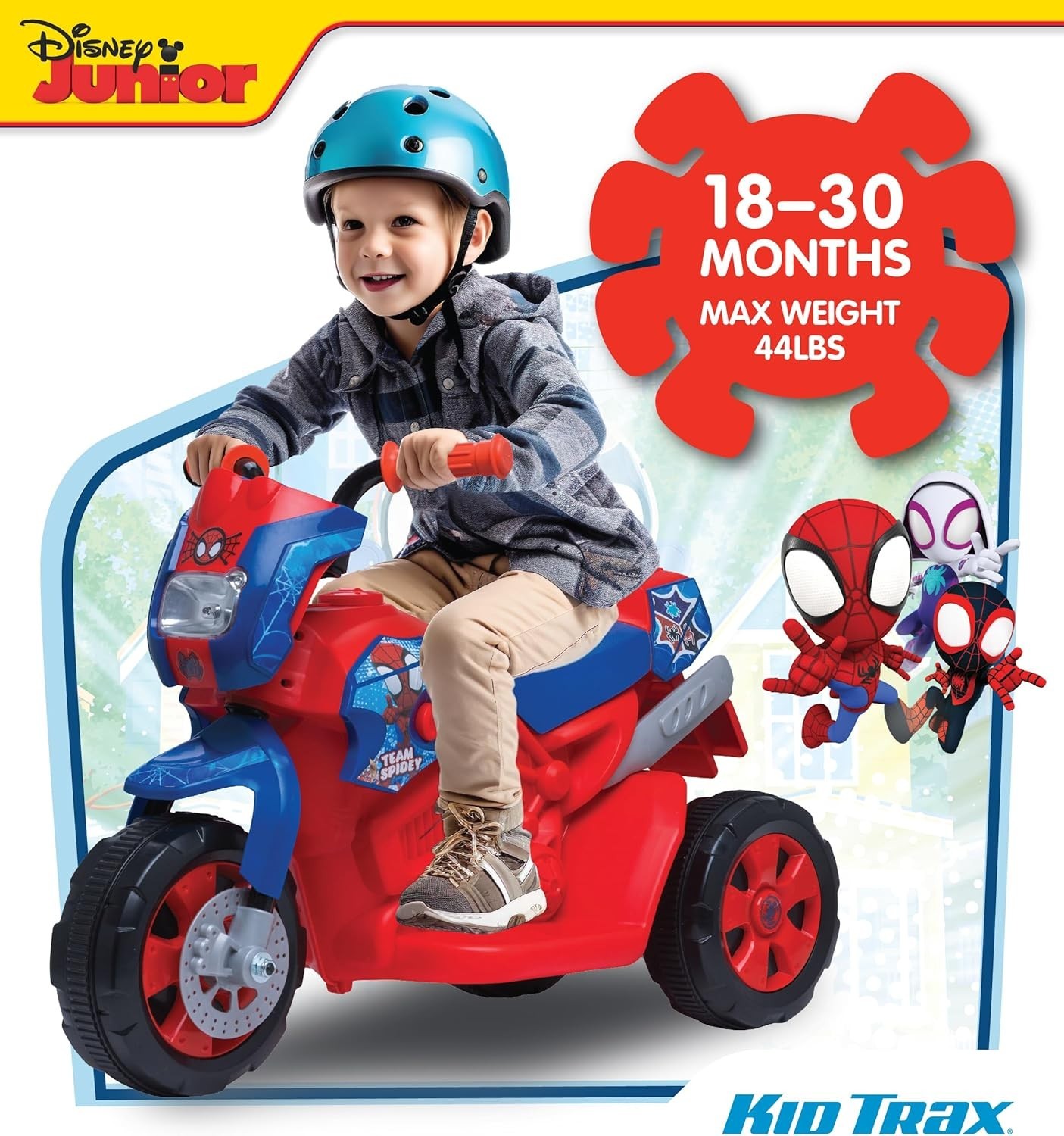 Kid Trax 6V Marvel Spiderman Disney Junior Toddler Bike – Ride On Toys, Kids Bik
