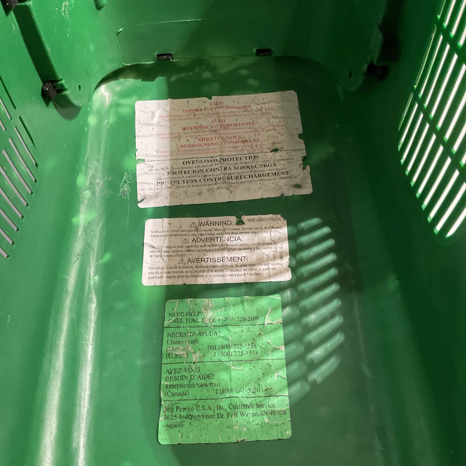 Genuine Peg Perego Joh Deere Hood Assembly Part #SPST8287JVB – Discontinued