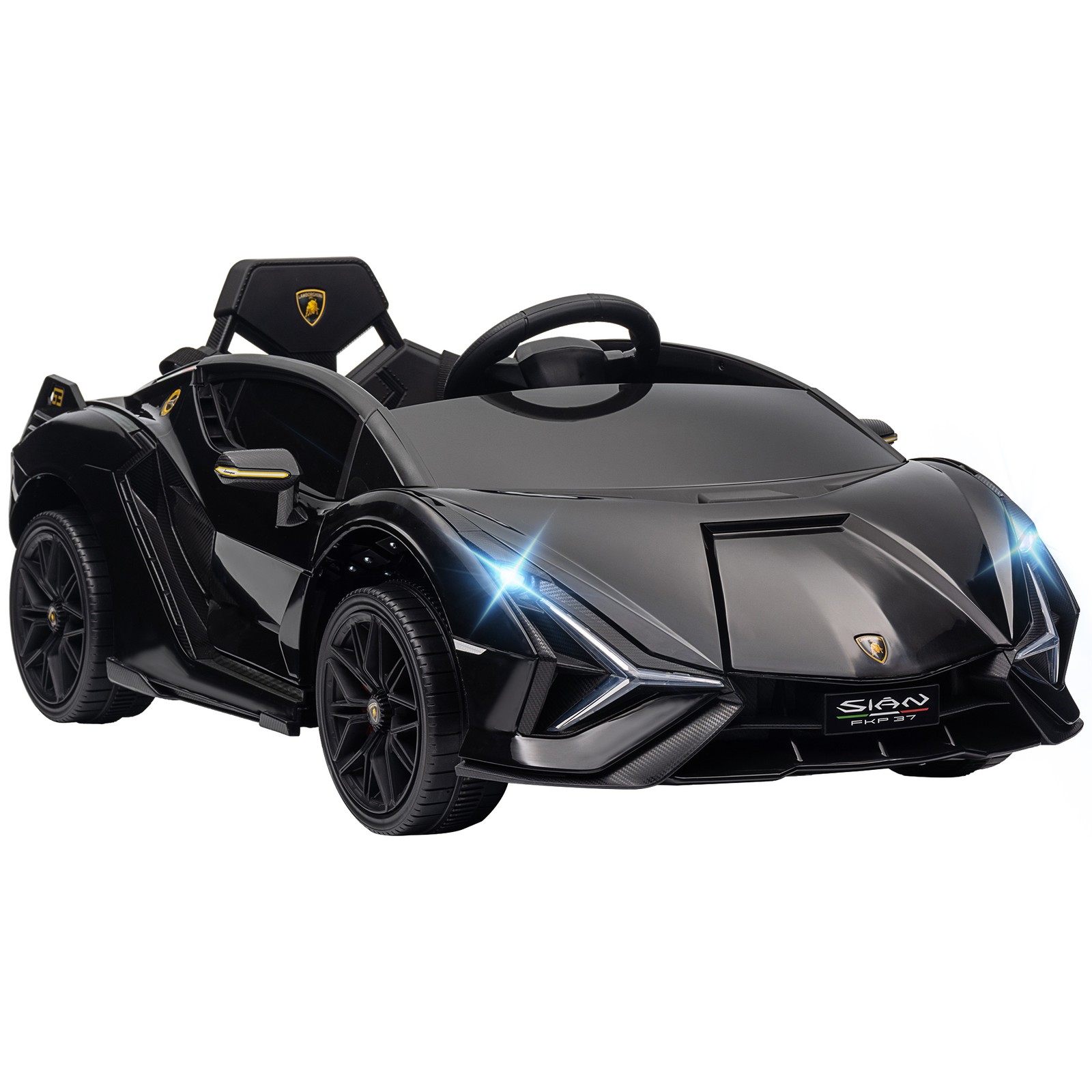 12V Lamborghini SIAN Licensed Electric Car for Kids, Black