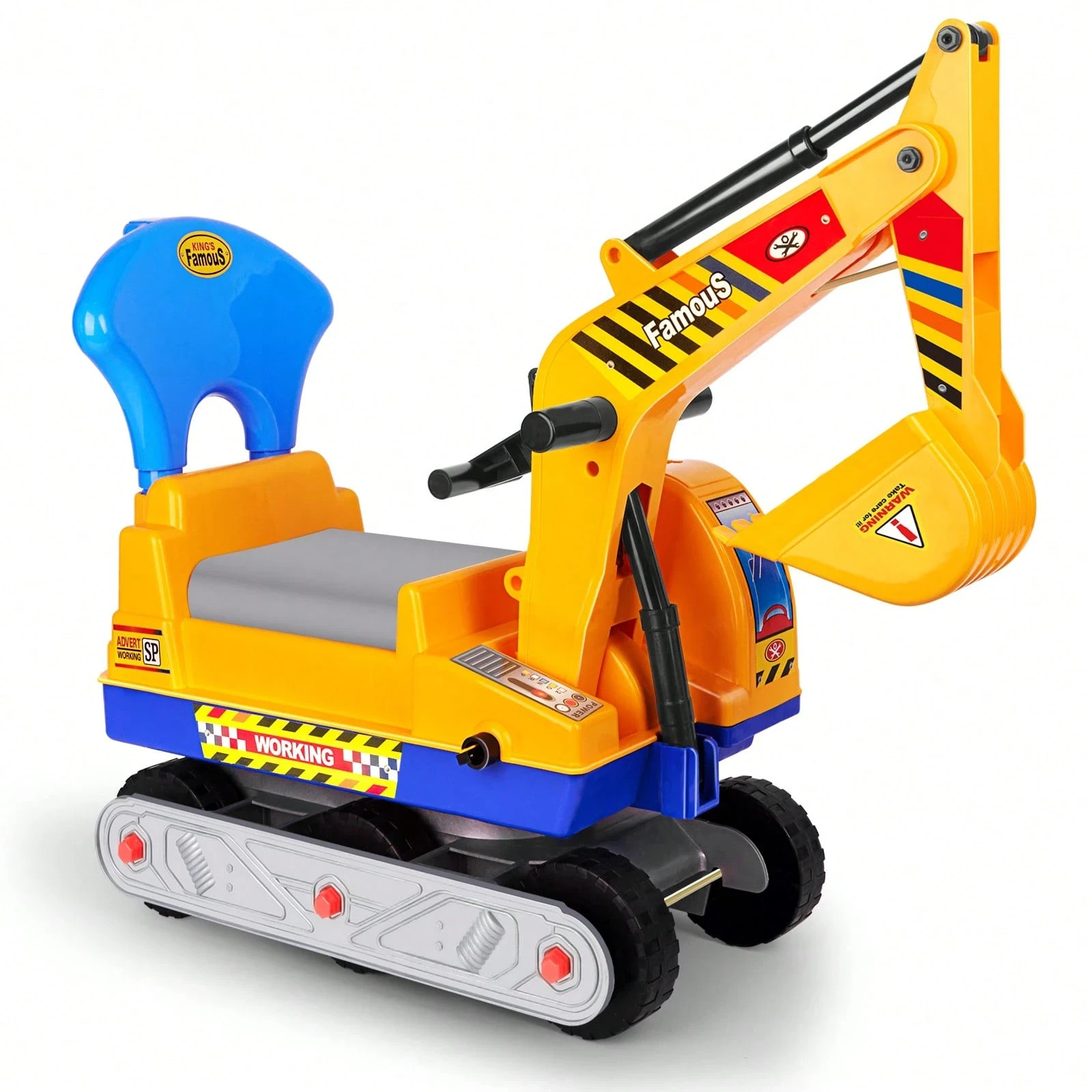 Excavator Ride On Toy Indoor Outdoor All-Terrain Boys Girls 3-8+