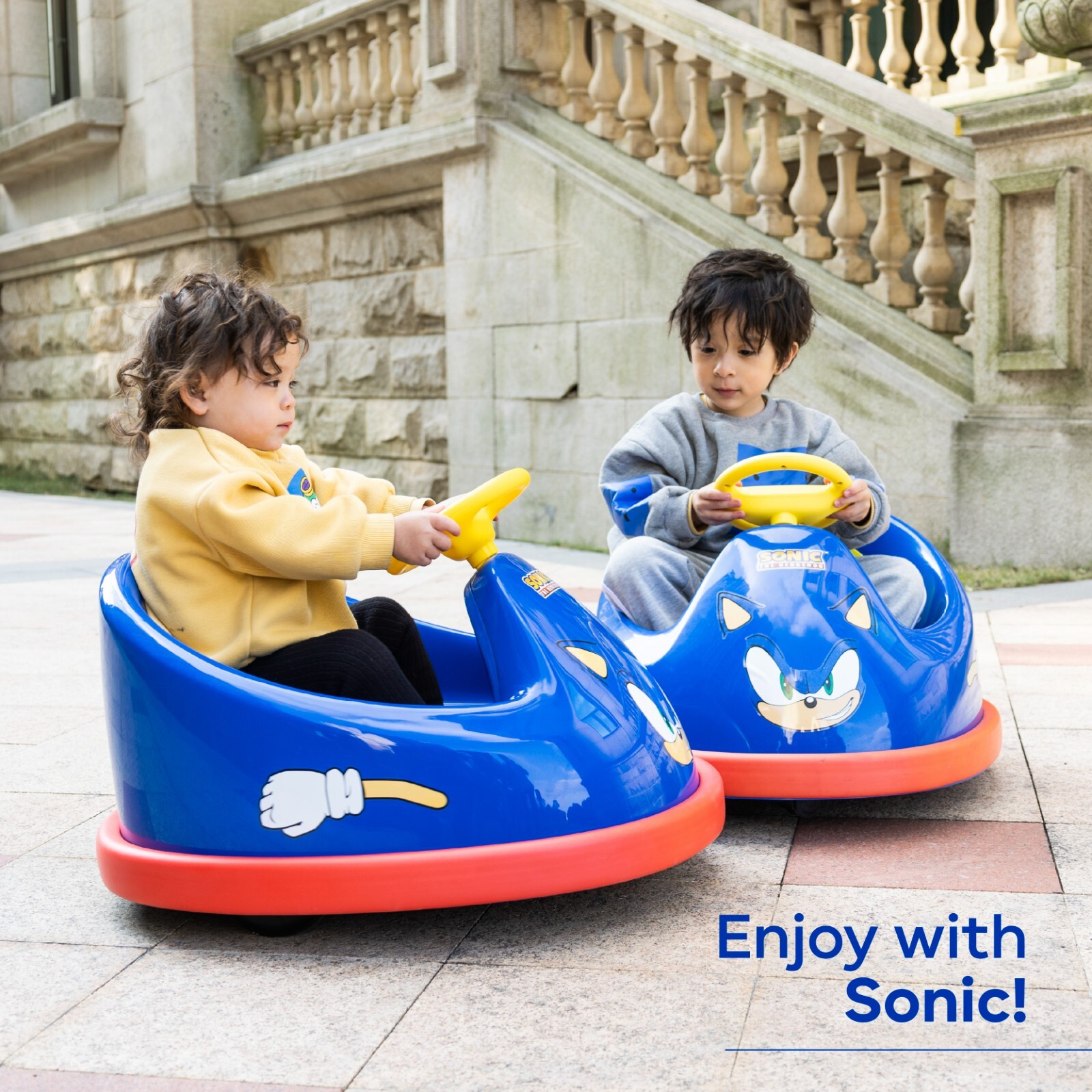 Sonic the Hedgehog Electric Bumper Car 2 Speed for kids 360 degree turning