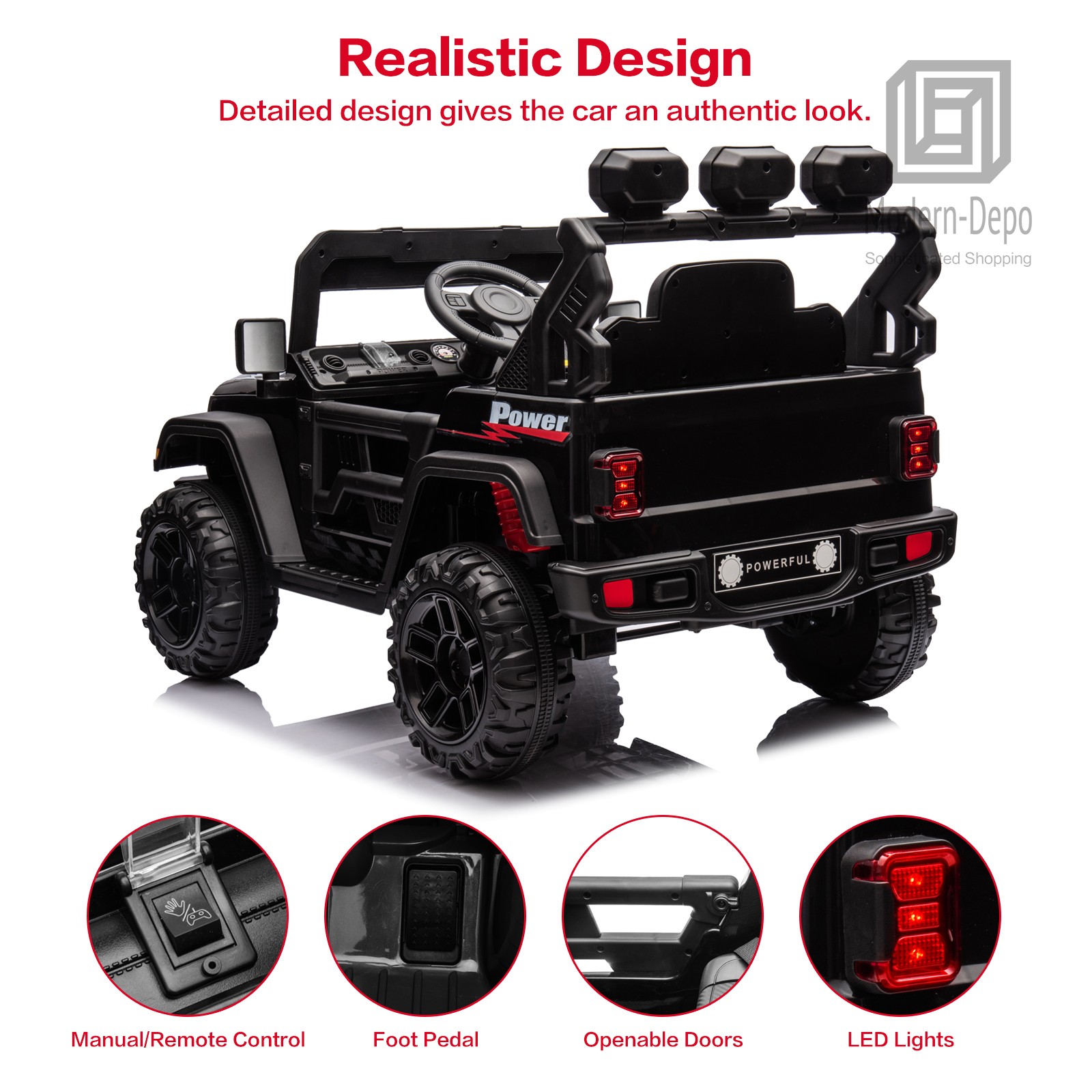 12V Electric Kids Ride On Truck W/ Remote Control DIY Sticker 2 Motor MP3 Player