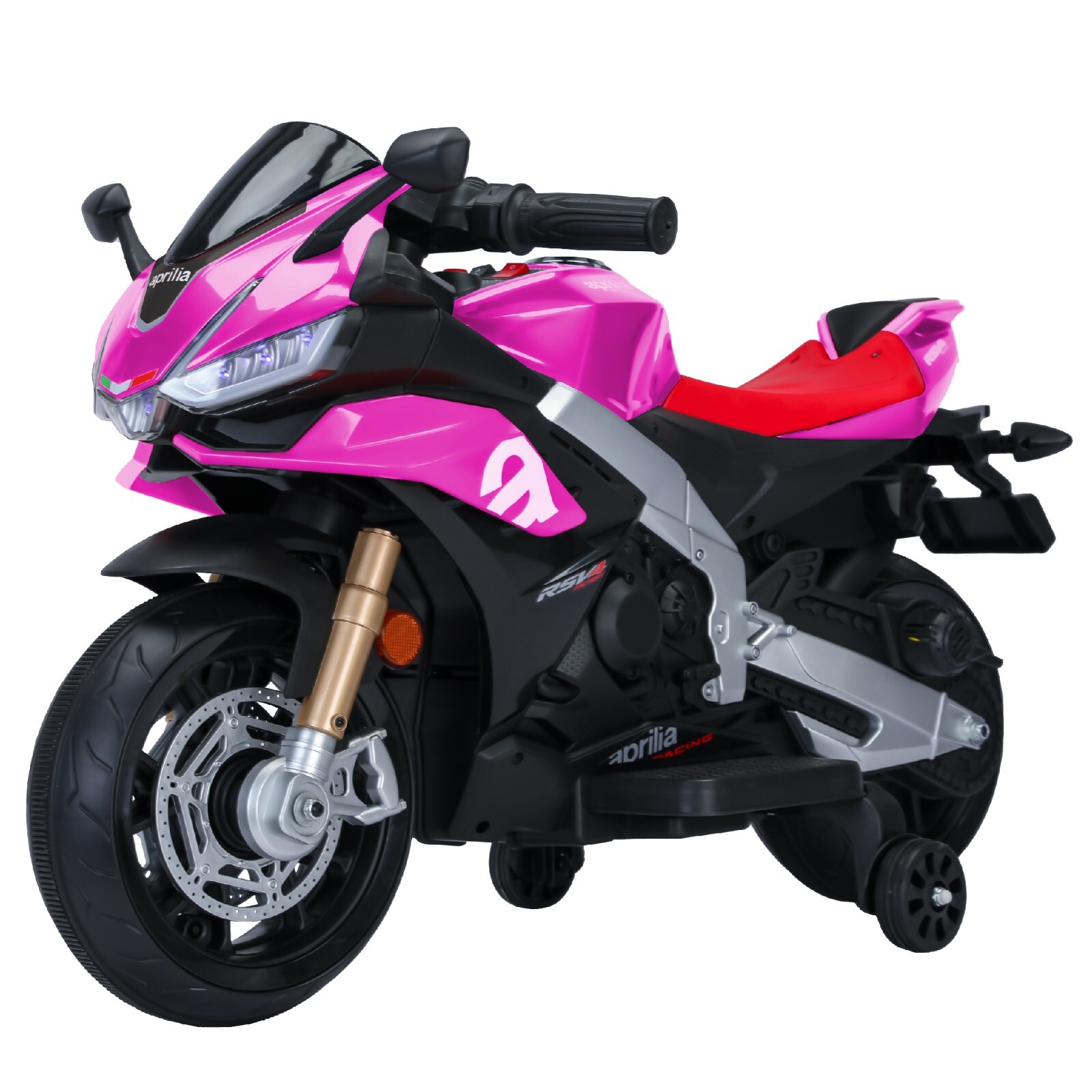 12V Kids Electric Motorcycle Ride on Toy w/LED Lights Bluetooth Music