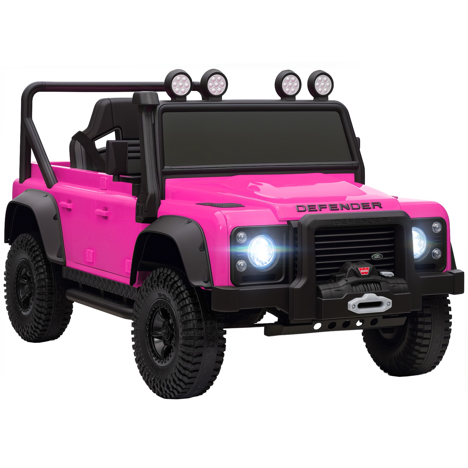 Kids Electric Car, Land Rover Licensed Off-Road Ride On Car, Pink