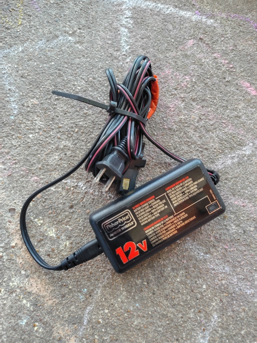 Fisher Price 00801-1782 12 Volt Adapter Charger Power Cord Power Wheels Tested