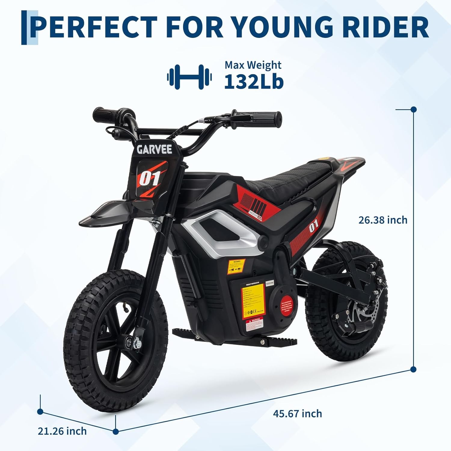 24V Kids Electric Motorcycle Aprilia Licensed&Dirt Bike Speed 6-12mph for Age 3+