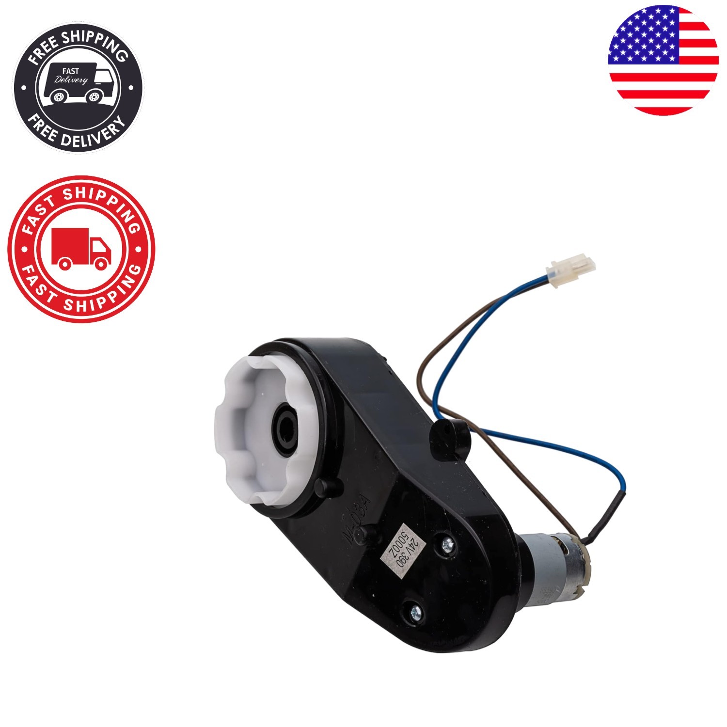 High-Performance RS390 24V Steering Motor Gearbox for Children’s Cars – 5000 RPM