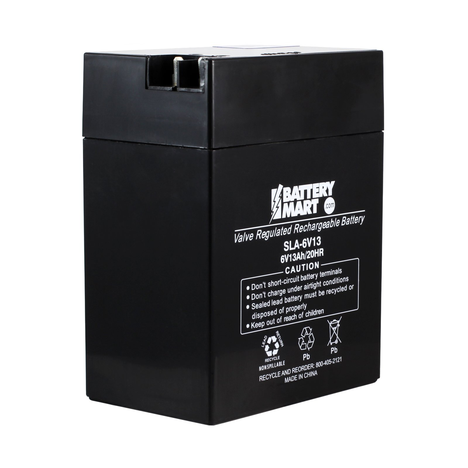 Replacement 6 Volt 13 Ah Sealed Lead Acid Rechargeable Battery [SLA-6V13]