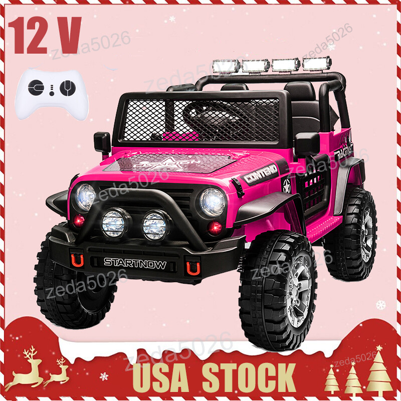 12V Kids Ride On Car Jeep 2Seater Electric Toy Jeep USB Bluetooth Remote Control