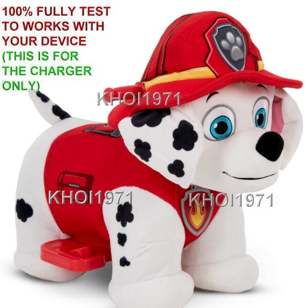 WALL charger AC adapter FOR 19069 Huffy Paw Patrol Marshal Plush ride on Nick 6V