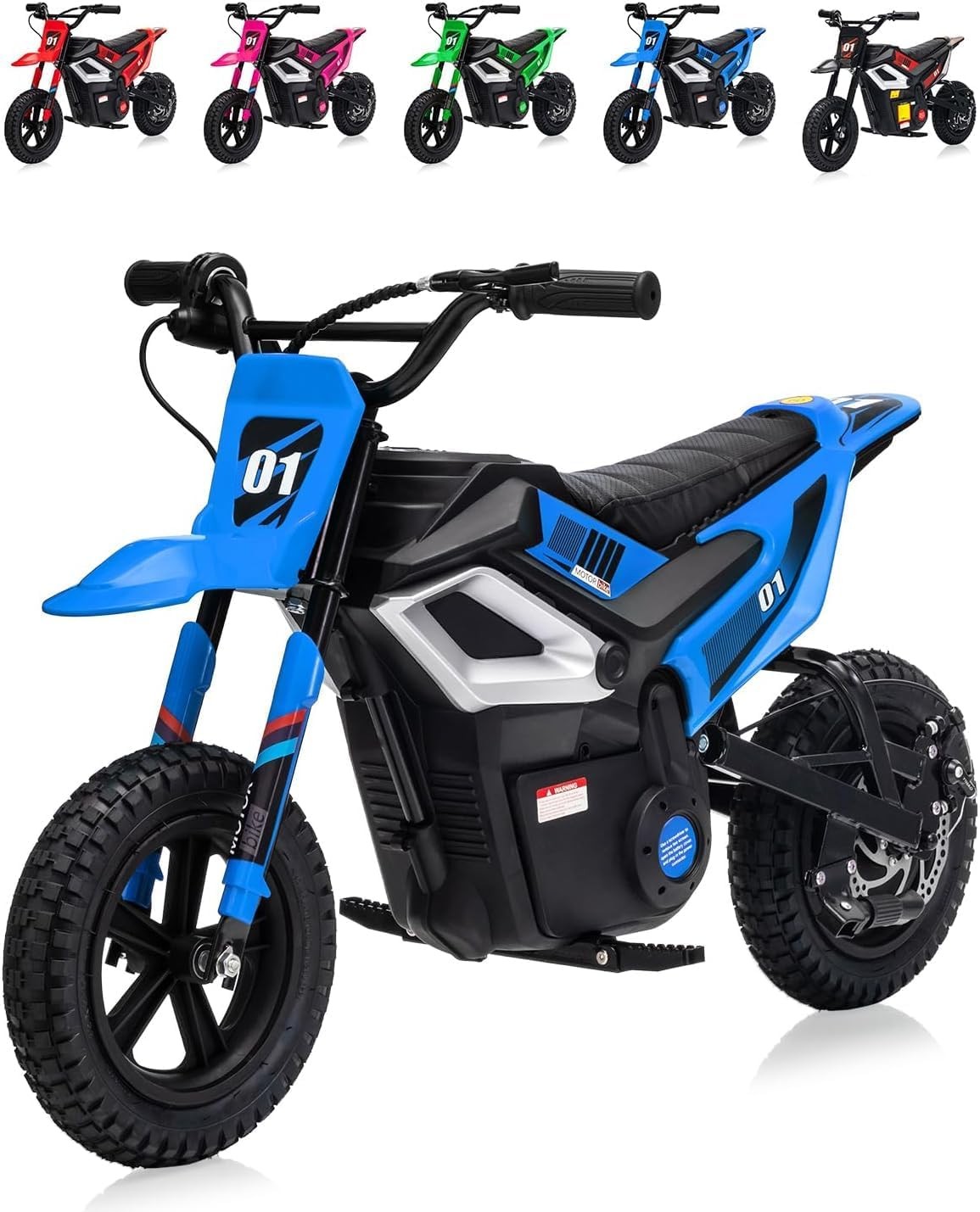 24V Kids Electric Motorcycle Aprilia Licensed&Dirt Bike Speed 6-12mph for Age 3+