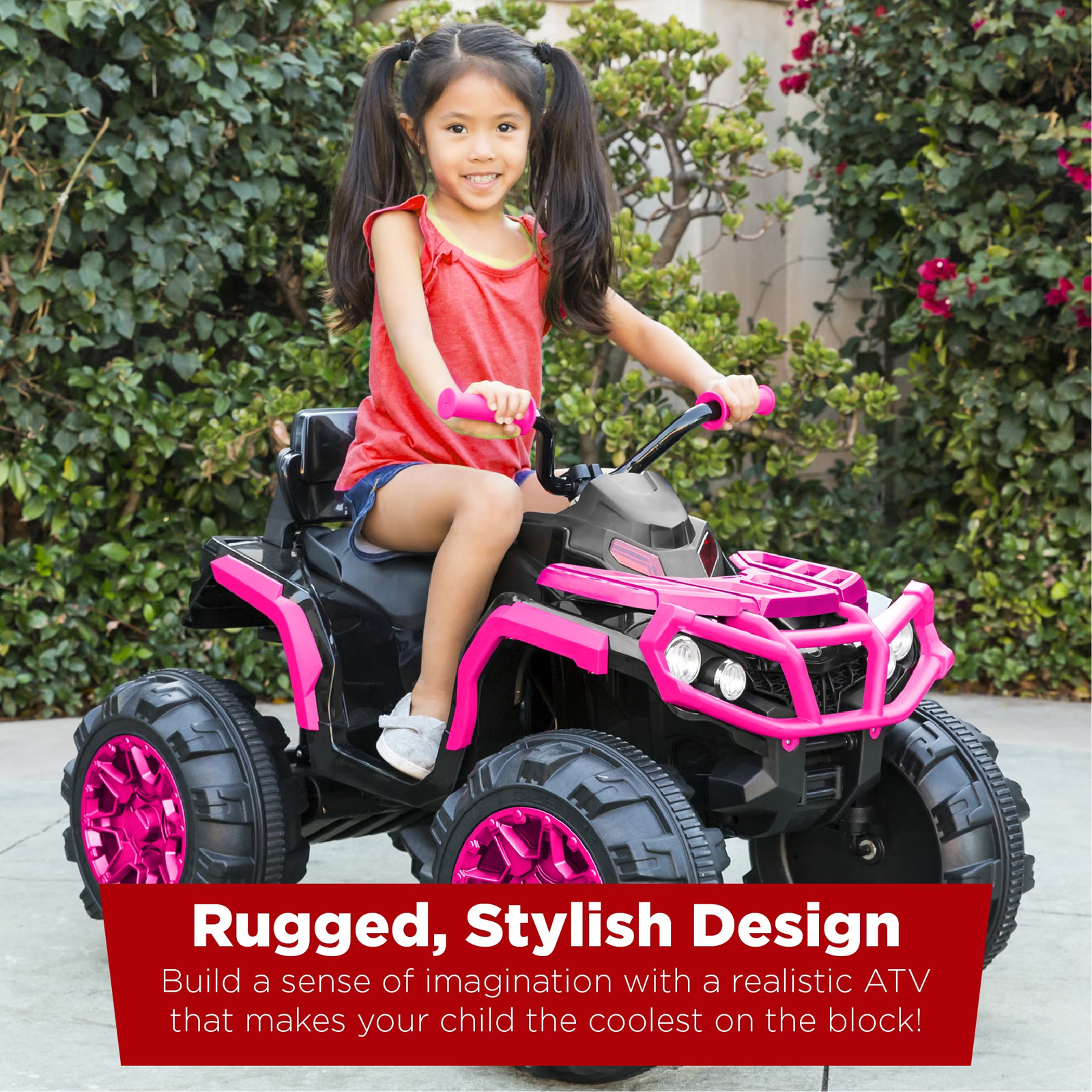 Best Choice Products 12V Ride-On ATV Quad w/ Bluetooth, 3.7mph Max, Treaded Tir
