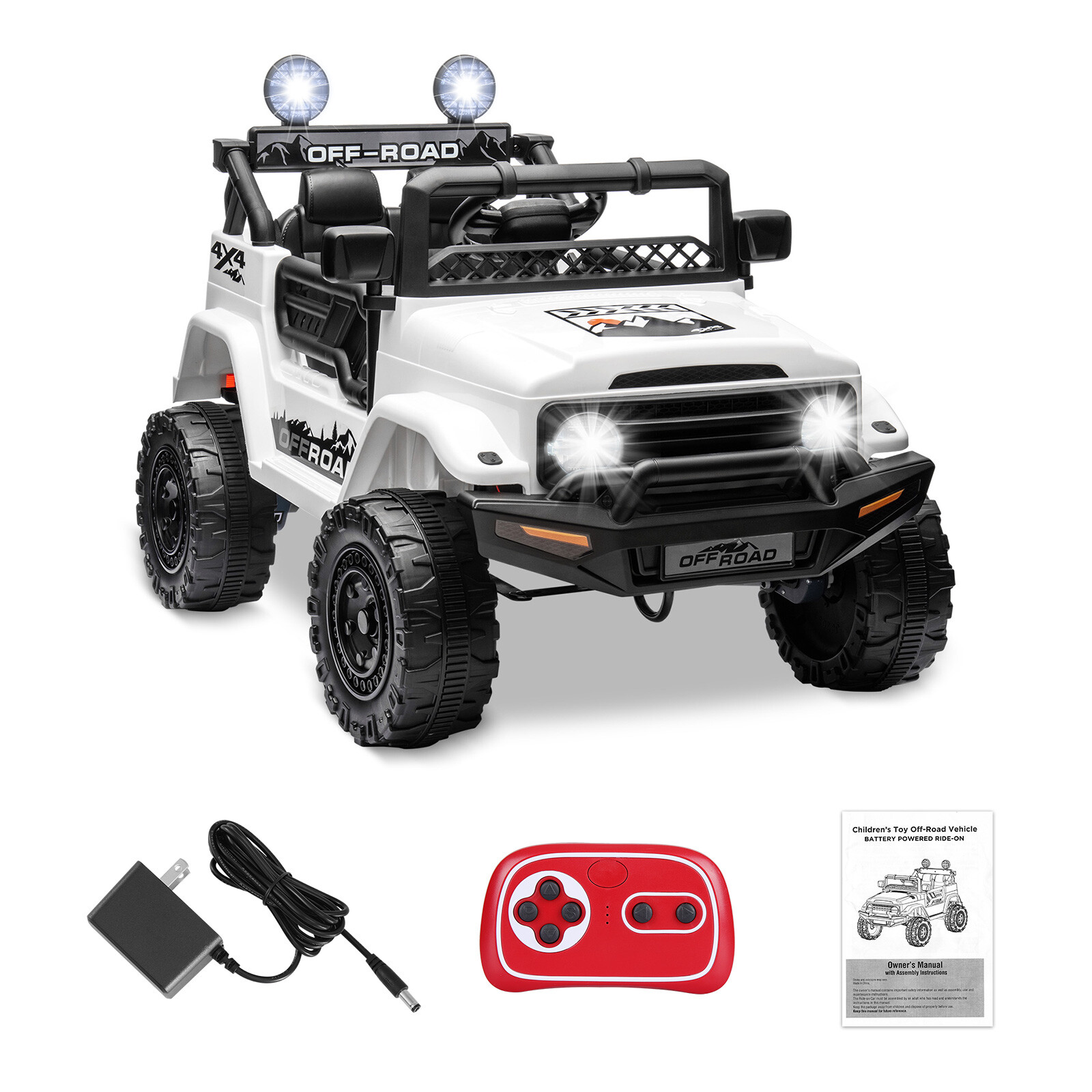 12V Kids Ride On Car Electric Vehicle Toy Truck Jeep w/ 2 Seater Remote Control