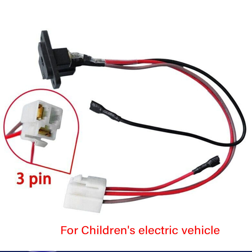 Ride On Car Accessory Power Charging Interface Socket 3Pin Type Interface 335mm
