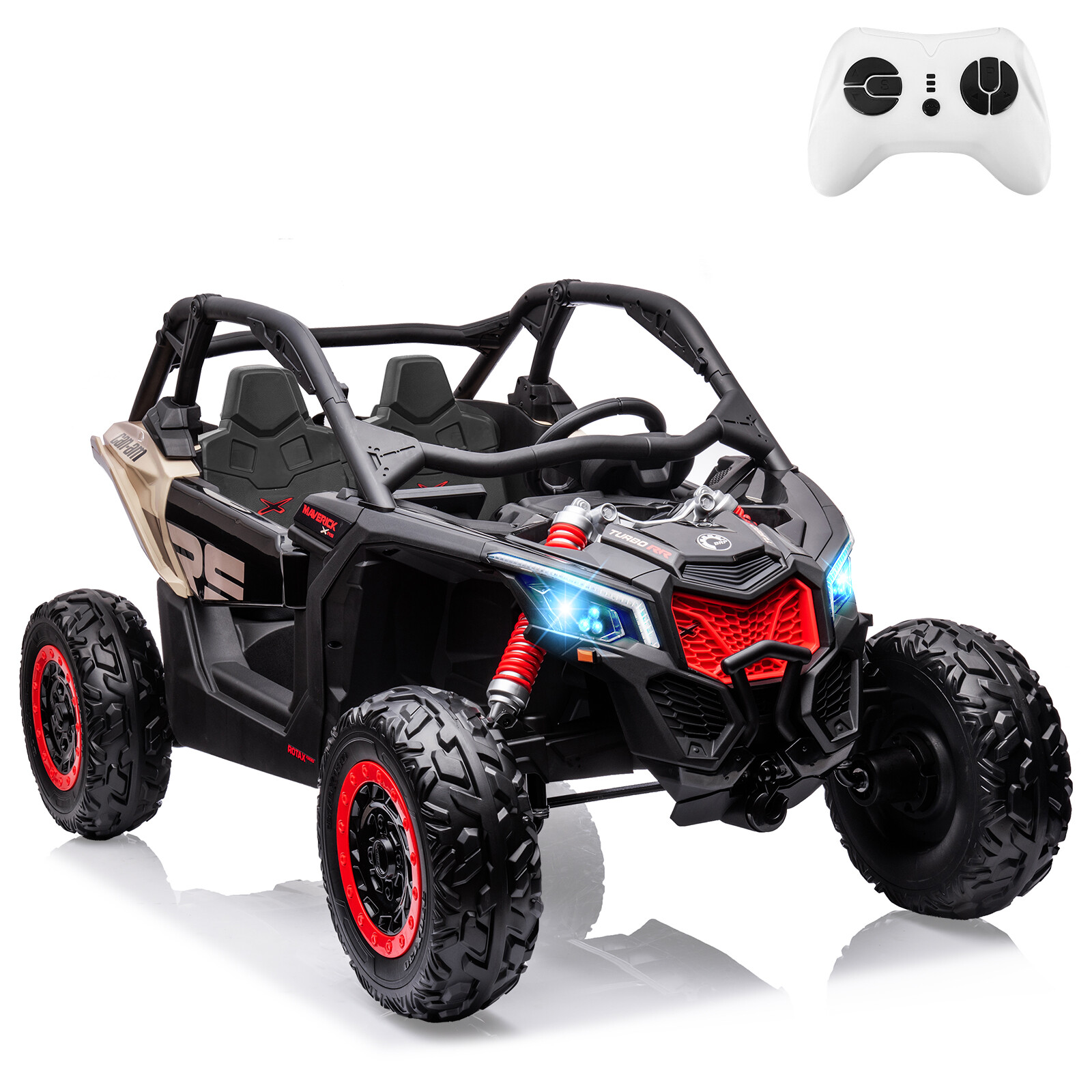 2 Seater Ride On UTV Car, Electric Off-Road Car, 4WD Kids Truck W/Remote Control