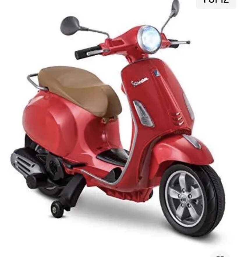 Kid Trax Toddler Vespa Scooter Electric Ride On Toy, 3-5 Years Old, 6 Volt, Max
