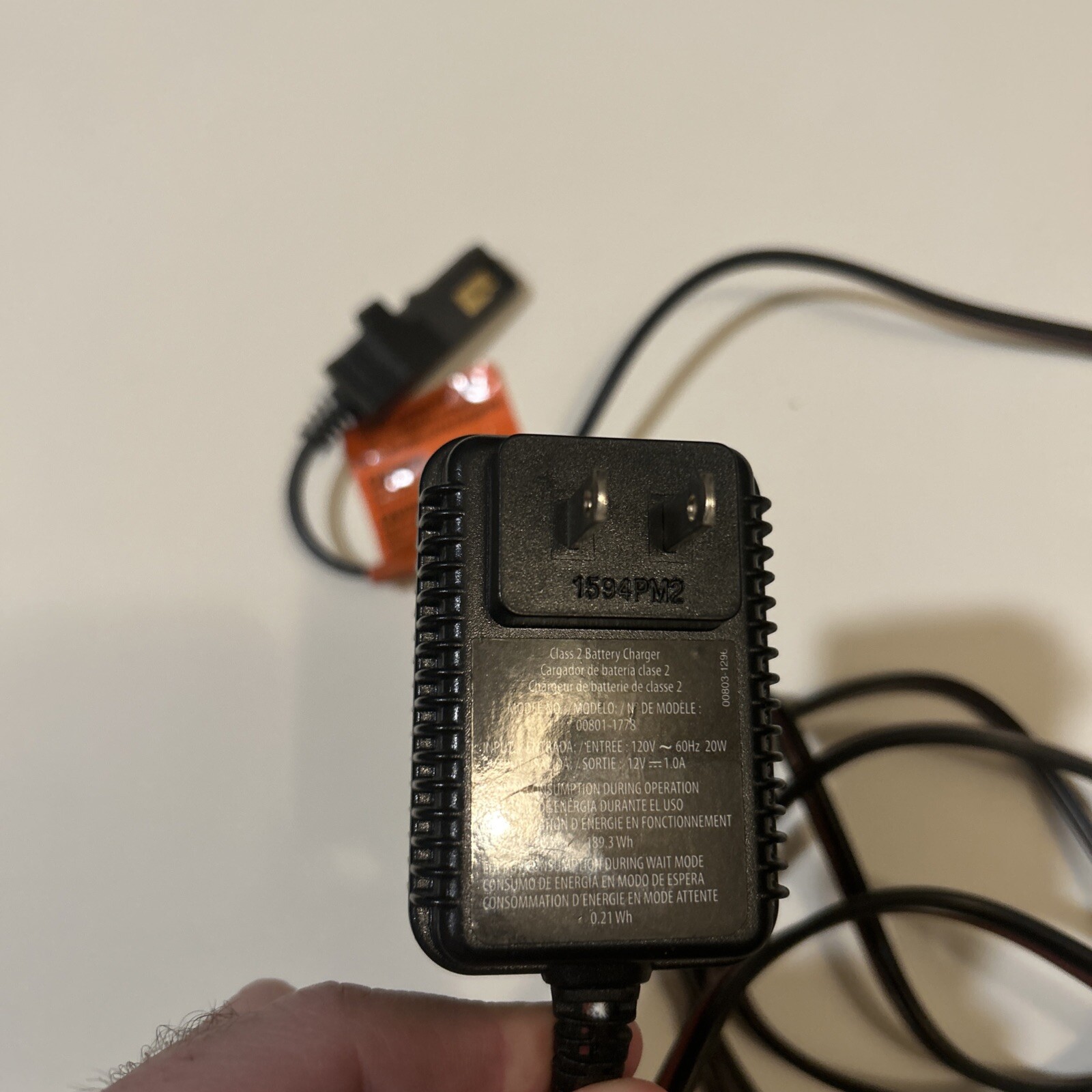 Fisher Price Power Wheels 00803-1295 6V Class 2 Battery Charger OEM Genuine