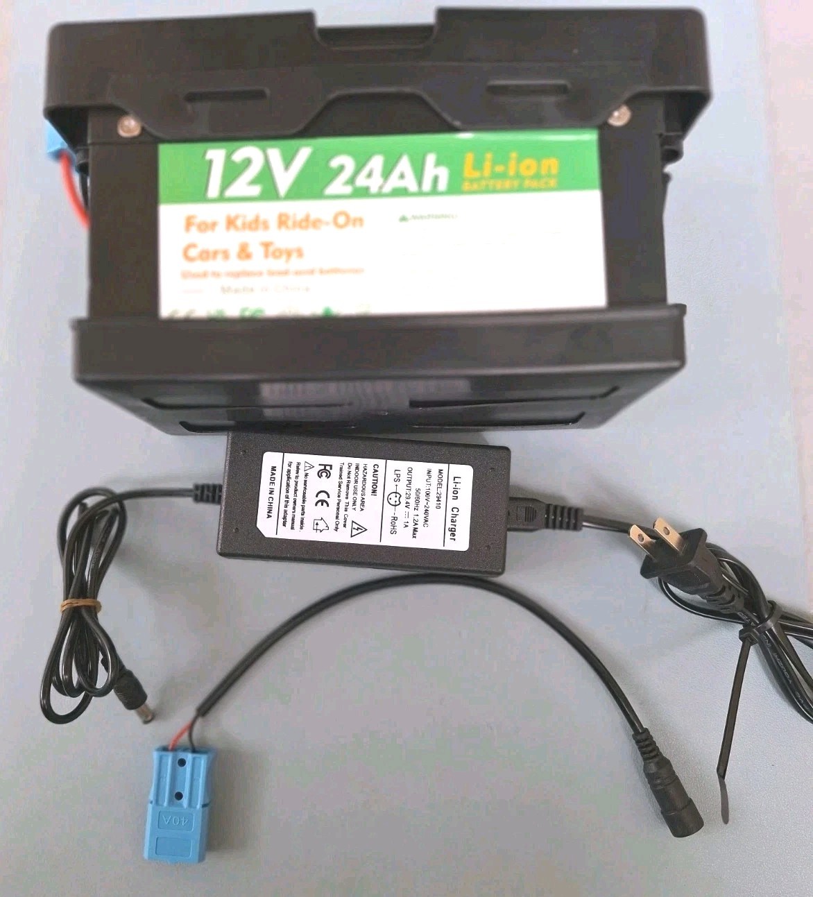 Bateria de Ion 24V 12Ah con cargador para Dynacraft 24V Trail Rider 24 voltios