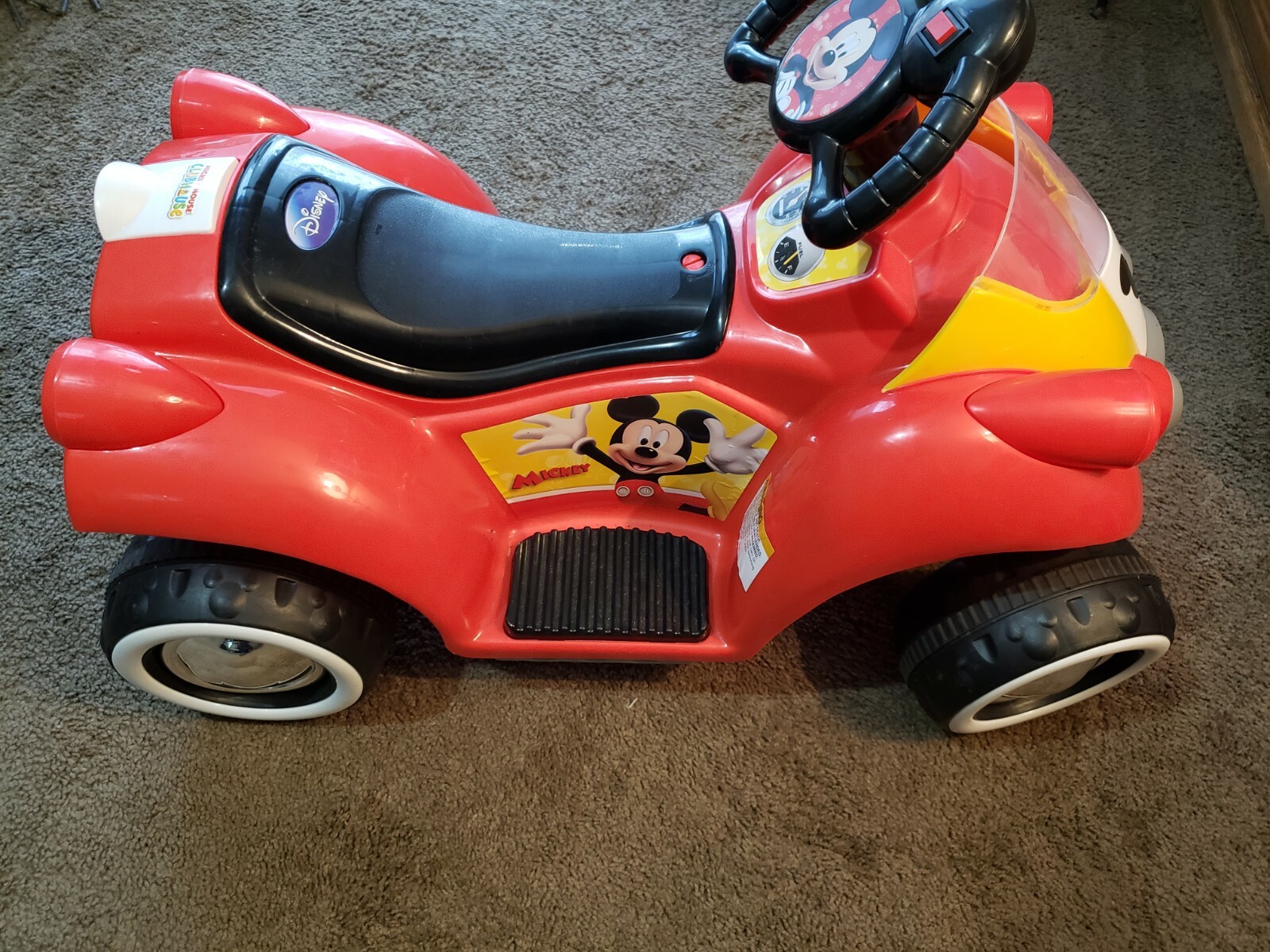 Disney Mickey Mouse Hot Rod Toddler Ride-On Toy by Kid Trax 6V Battery Powered..