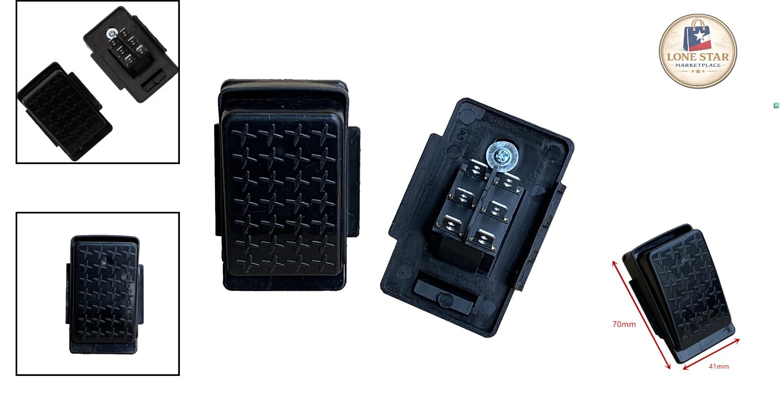 Replacement 12V Foot Pedal Switch for Children’s Electric Cars – 6-Pin Black