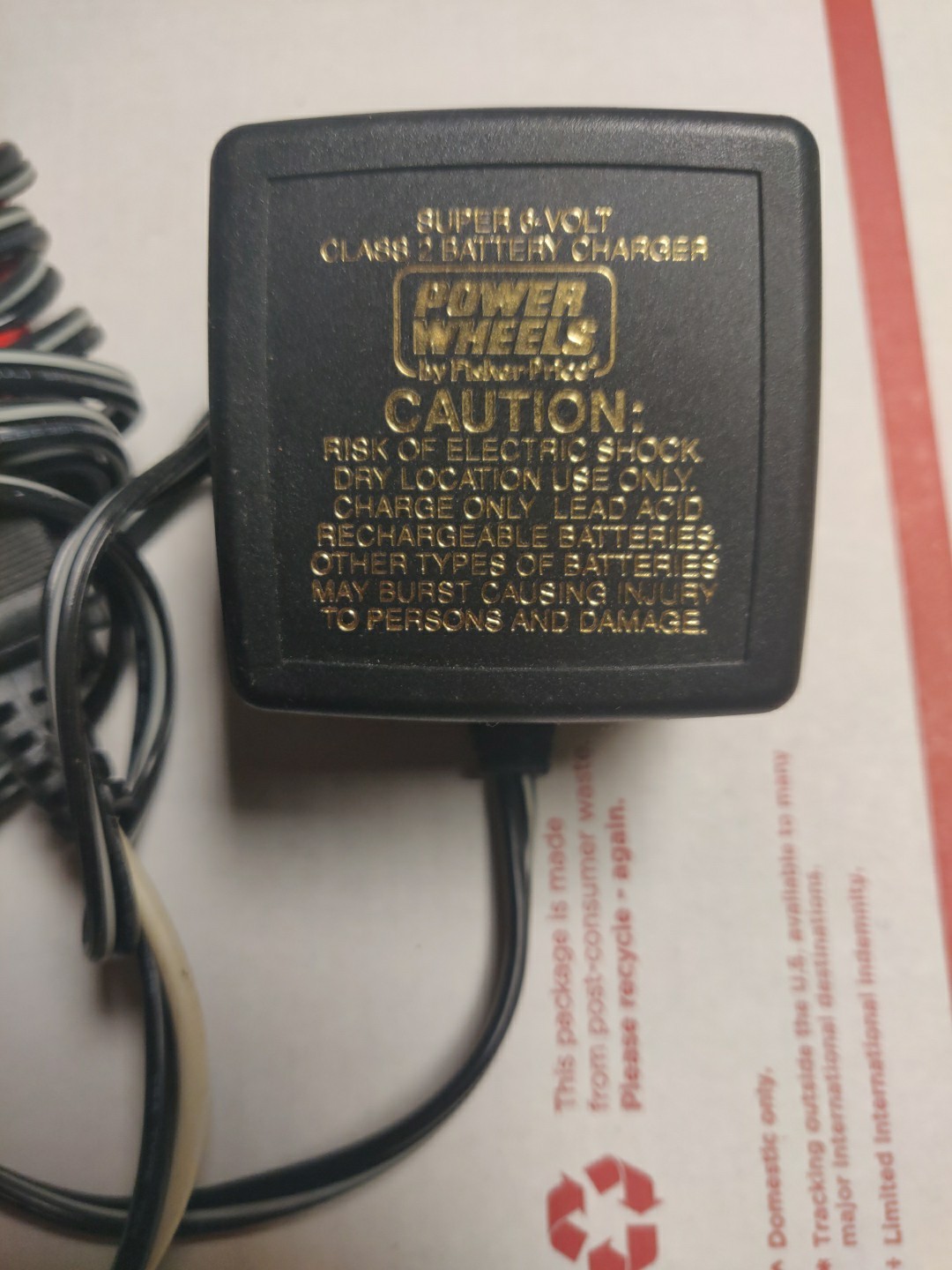 Original Power Wheels 00801-0974 Battery Charger BC-120-61200 6V