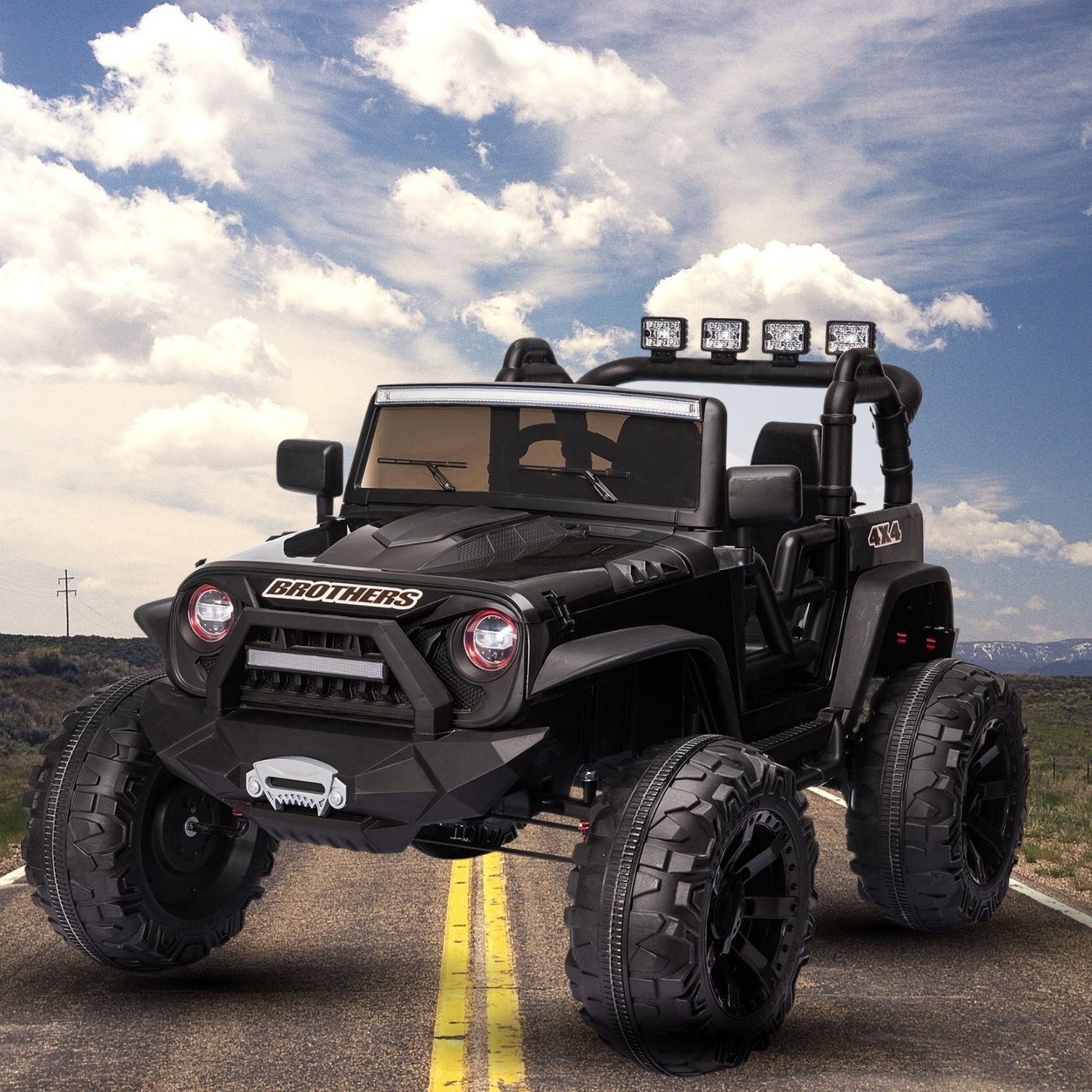 24V Powered Electric Off-Road UTV Ride Toy 400W Electric Vehicle with Remote&LED