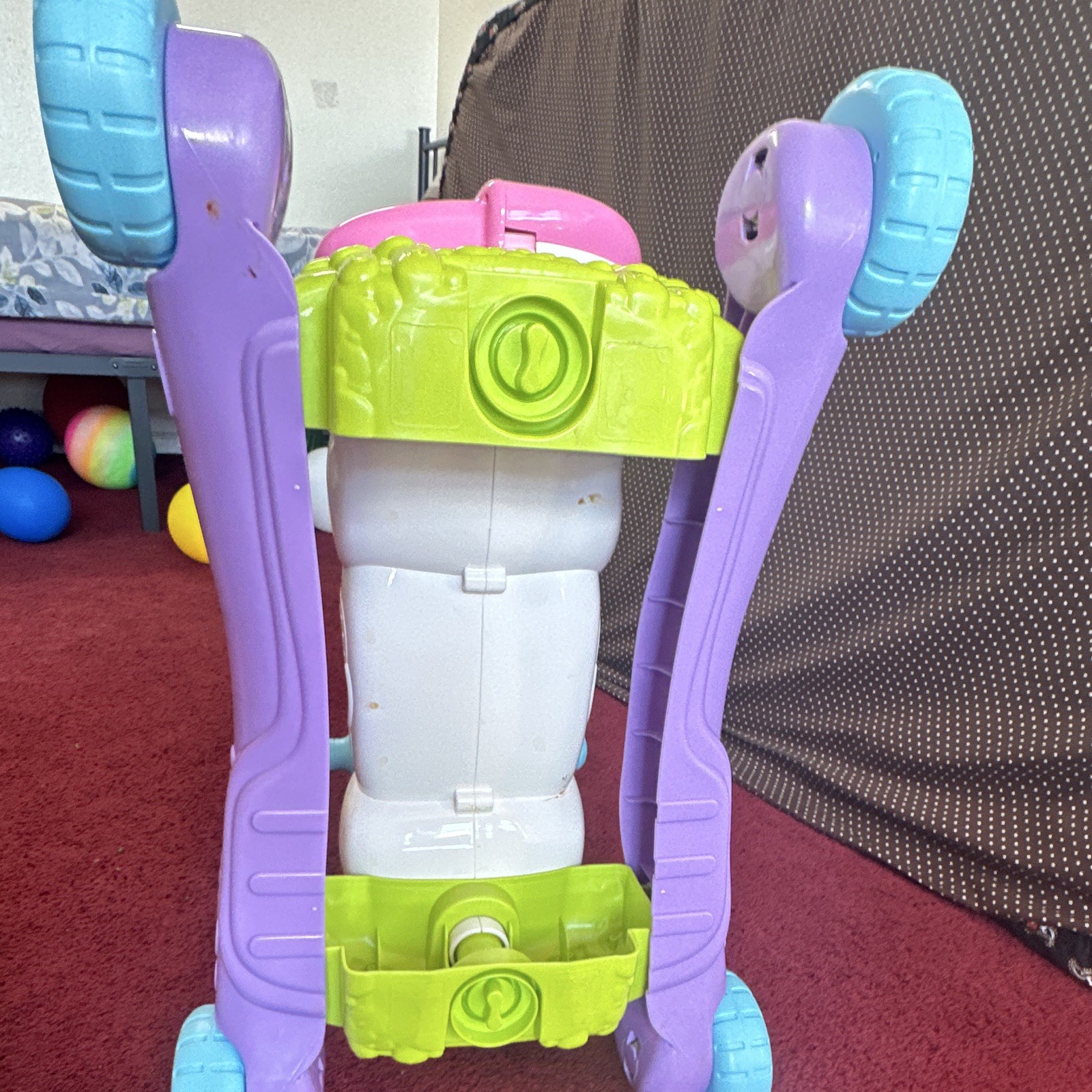 VTech Unicorn Ride-On Toy w/ Wheels, Light-Up Sounds, Pink Seat, Purple Base