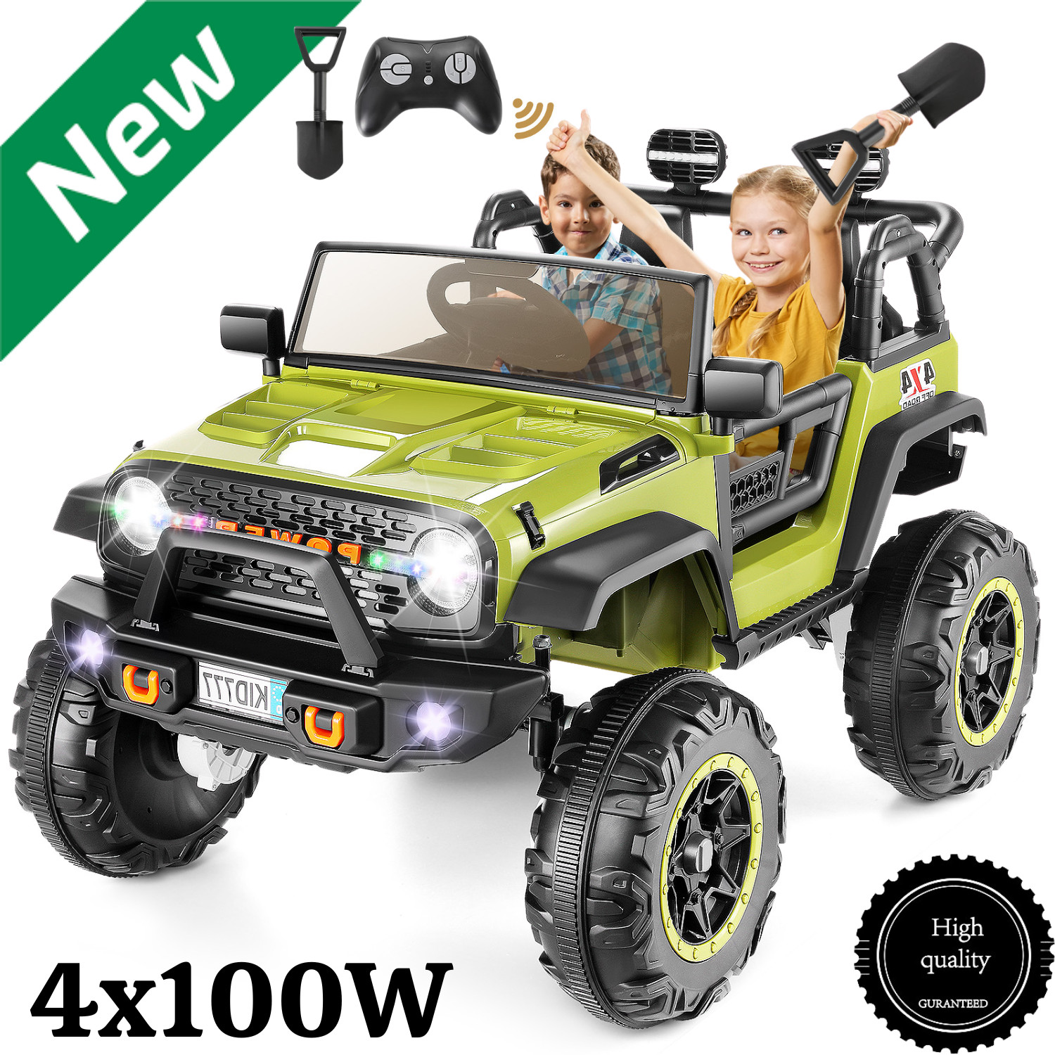 24V Kids Ride on Car,Electric Truck 400W Motor 3 Speed 4×4 Powerful Engine Gift