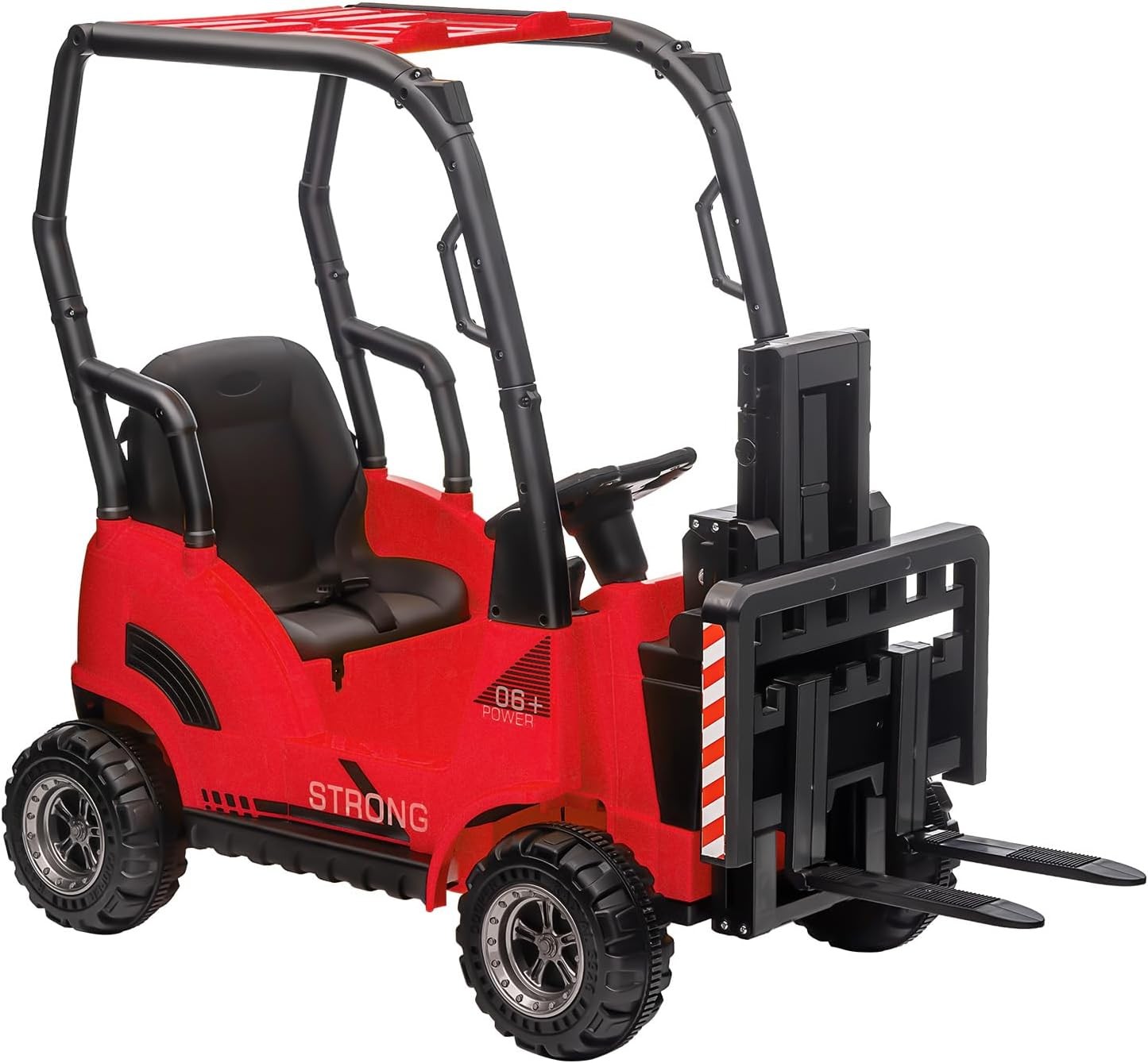12V Electric Forklift For Children Kids Ride On Construction Car With Tent Toys