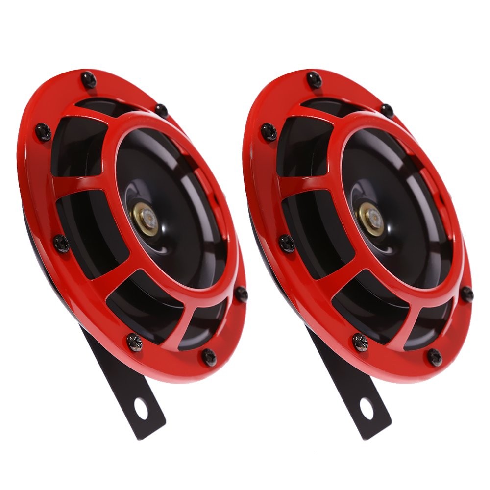 Electric Car Horn 12V 118db High Low Tone Metal Twin Kit Bracket Universal