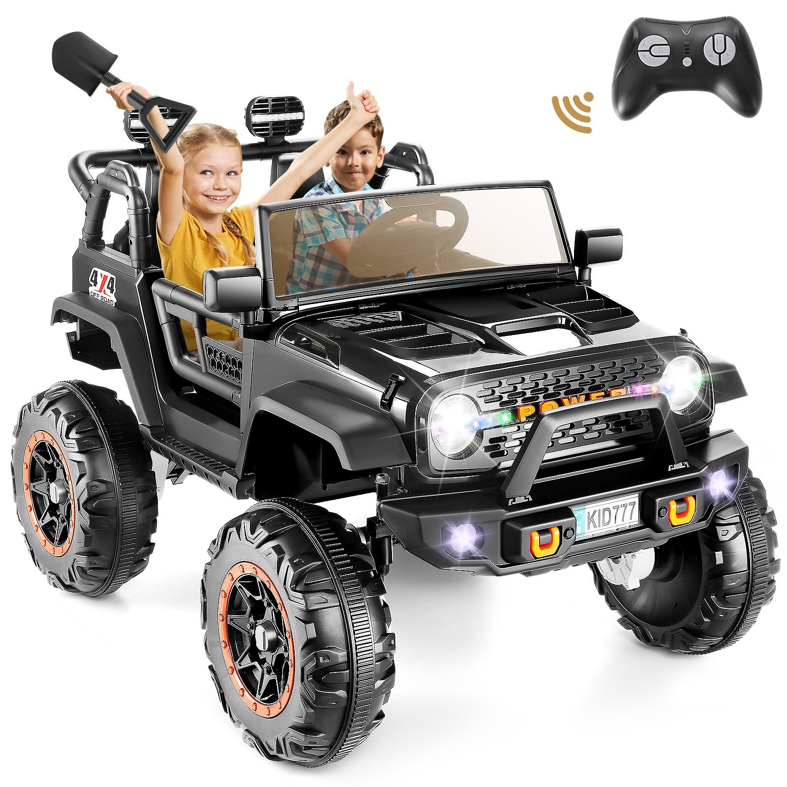 24V Kids Ride On Car,2 Seaters 2x200W Electric Vehicle Truck Bluetooth w/Remote#